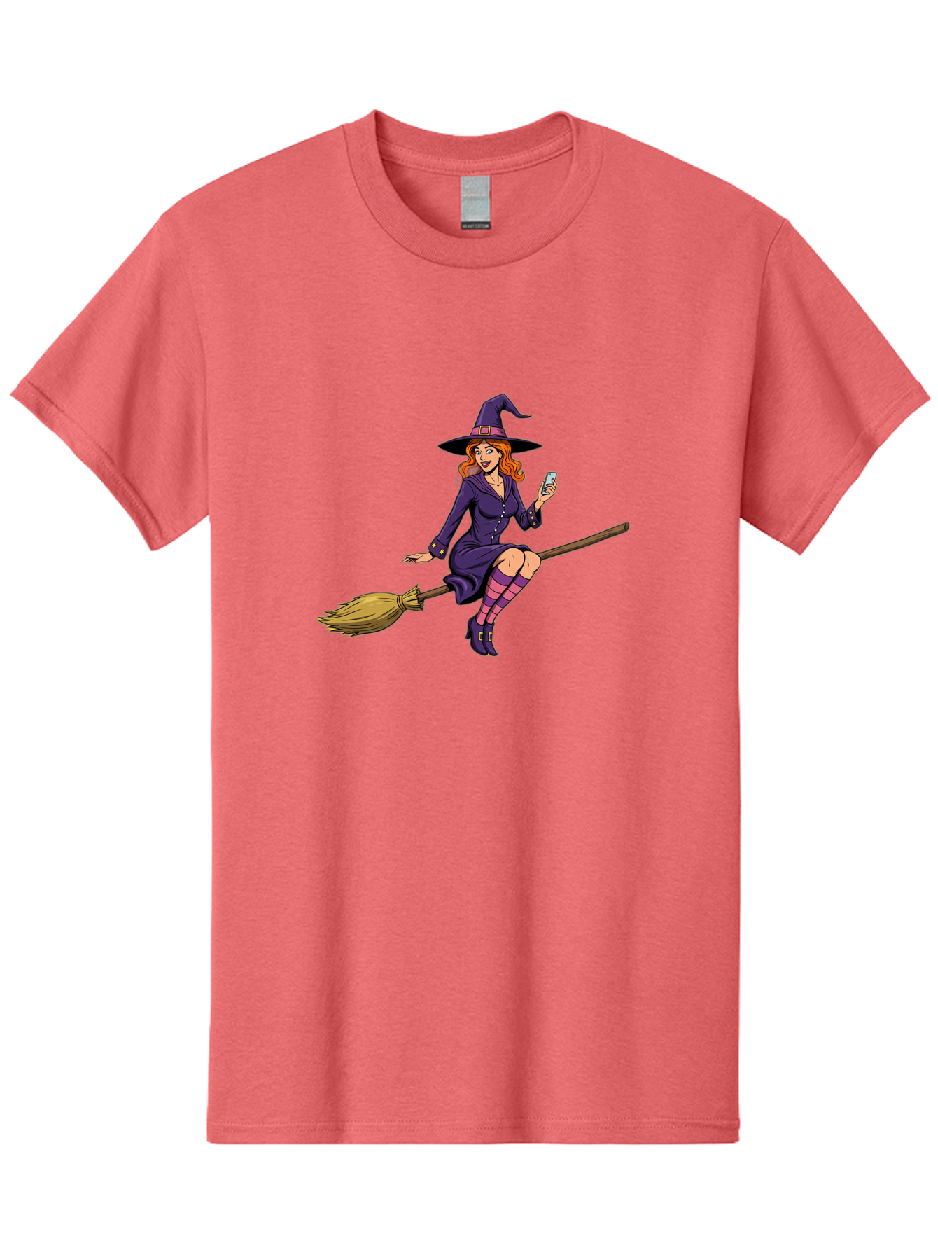 Witch-With-Smartphone Men'S Graphic Tee, 100% Cotton, Comfortable Casual Summer Wear, Machine Washable, Vintage Camera, Old Camera, Antique Camera, Black Camera, Classic Photography, Photography Equipment, Nostalgic Device, Film Camera, Baq214 7