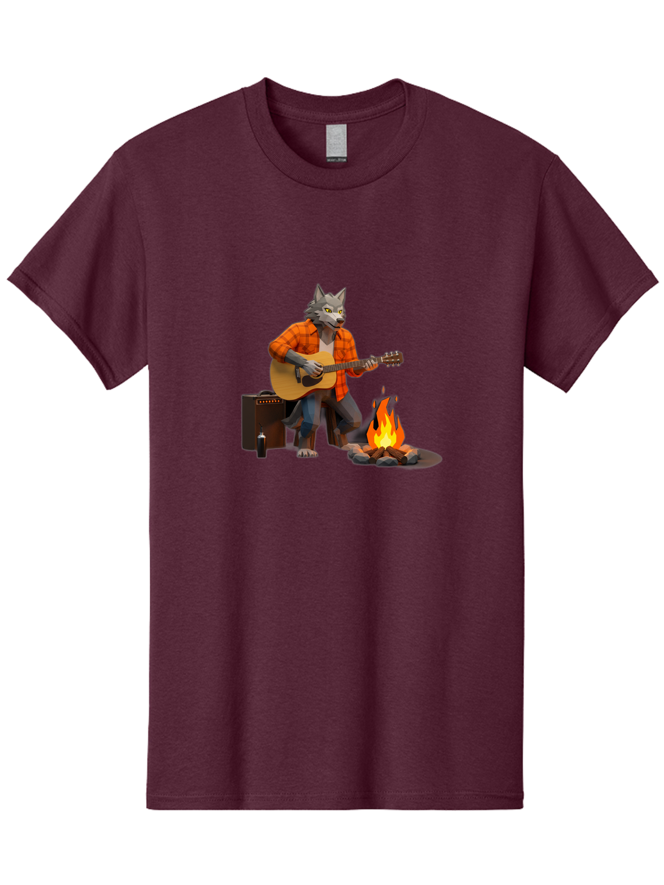 Wolf-Playing-Guitar Men'S Graphic Tee, 100% Cotton, Comfortable Casual Summer Wear, Machine Washable, Vintage Camera, Old Camera, Antique Camera, Black Camera, Classic Photography, Photography Equipment, Nostalgic Device, Film Camera, Baq225 8