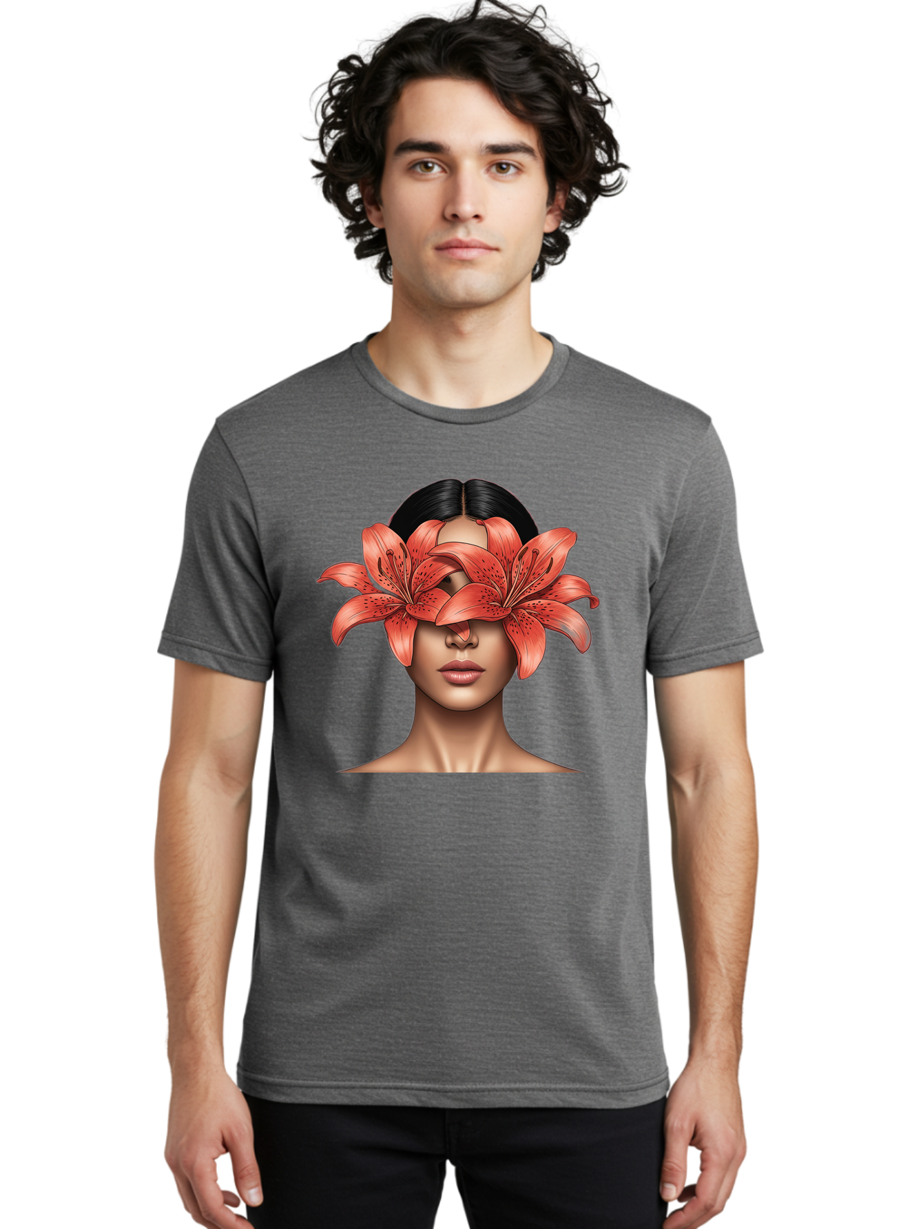 Woman-With-Lilies Men'S Graphic Tee, 100% Cotton, Comfortable Casual Summer Wear, Machine Washable, Vintage Camera, Old Camera, Antique Camera, Black Camera, Classic Photography, Photography Equipment, Nostalgic Device, Film Camera, Camera Art Baq233 17