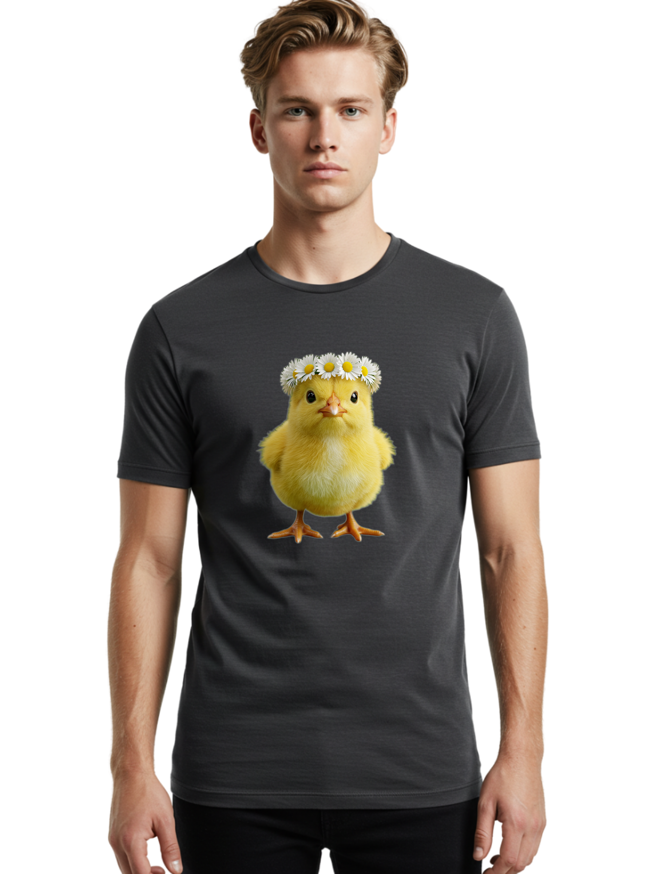 Yellow-Chick-With-Daisies Men'S Graphic Tee, 100% Cotton, Comfortable Casual Summer Wear, Machine Washable, Vintage Camera, Old Camera, Antique Camera, Black Camera, Classic Photography, Photography Equipment, Nostalgic Device, Film Camera, Baq240 19