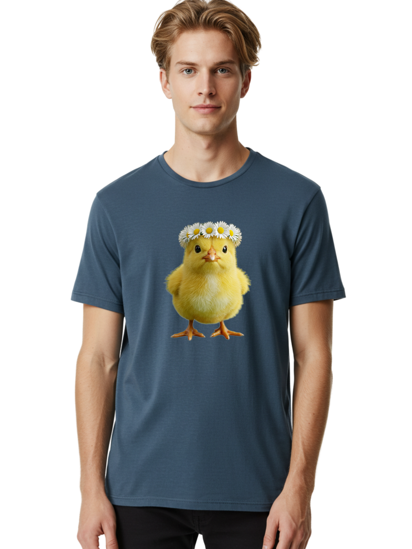Yellow-Chick-With-Daisies Men'S Graphic Tee, 100% Cotton, Comfortable Casual Summer Wear, Machine Washable, Vintage Camera, Old Camera, Antique Camera, Black Camera, Classic Photography, Photography Equipment, Nostalgic Device, Film Camera, Baq240 25