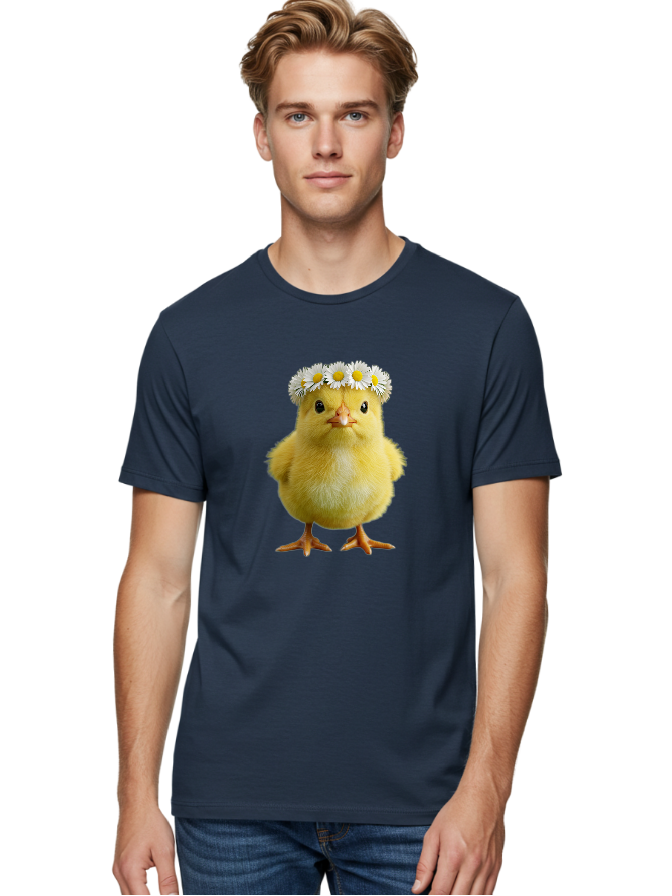 Yellow-Chick-With-Daisies Men'S Graphic Tee, 100% Cotton, Comfortable Casual Summer Wear, Machine Washable, Vintage Camera, Old Camera, Antique Camera, Black Camera, Classic Photography, Photography Equipment, Nostalgic Device, Film Camera, Baq240 23
