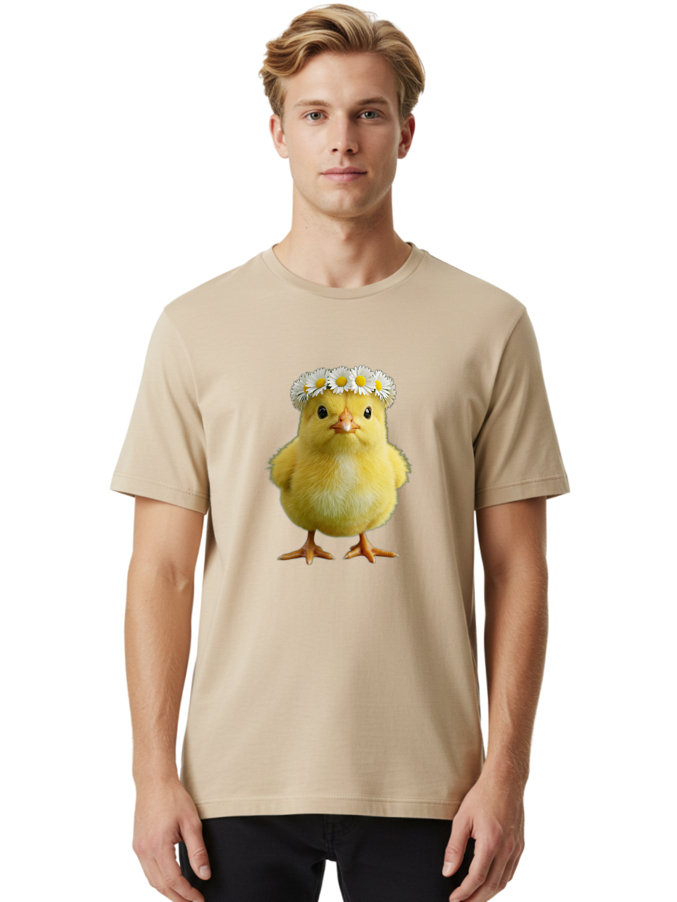Yellow-Chick-With-Daisies Men'S Graphic Tee, 100% Cotton, Comfortable Casual Summer Wear, Machine Washable, Vintage Camera, Old Camera, Antique Camera, Black Camera, Classic Photography, Photography Equipment, Nostalgic Device, Film Camera, Baq240 20