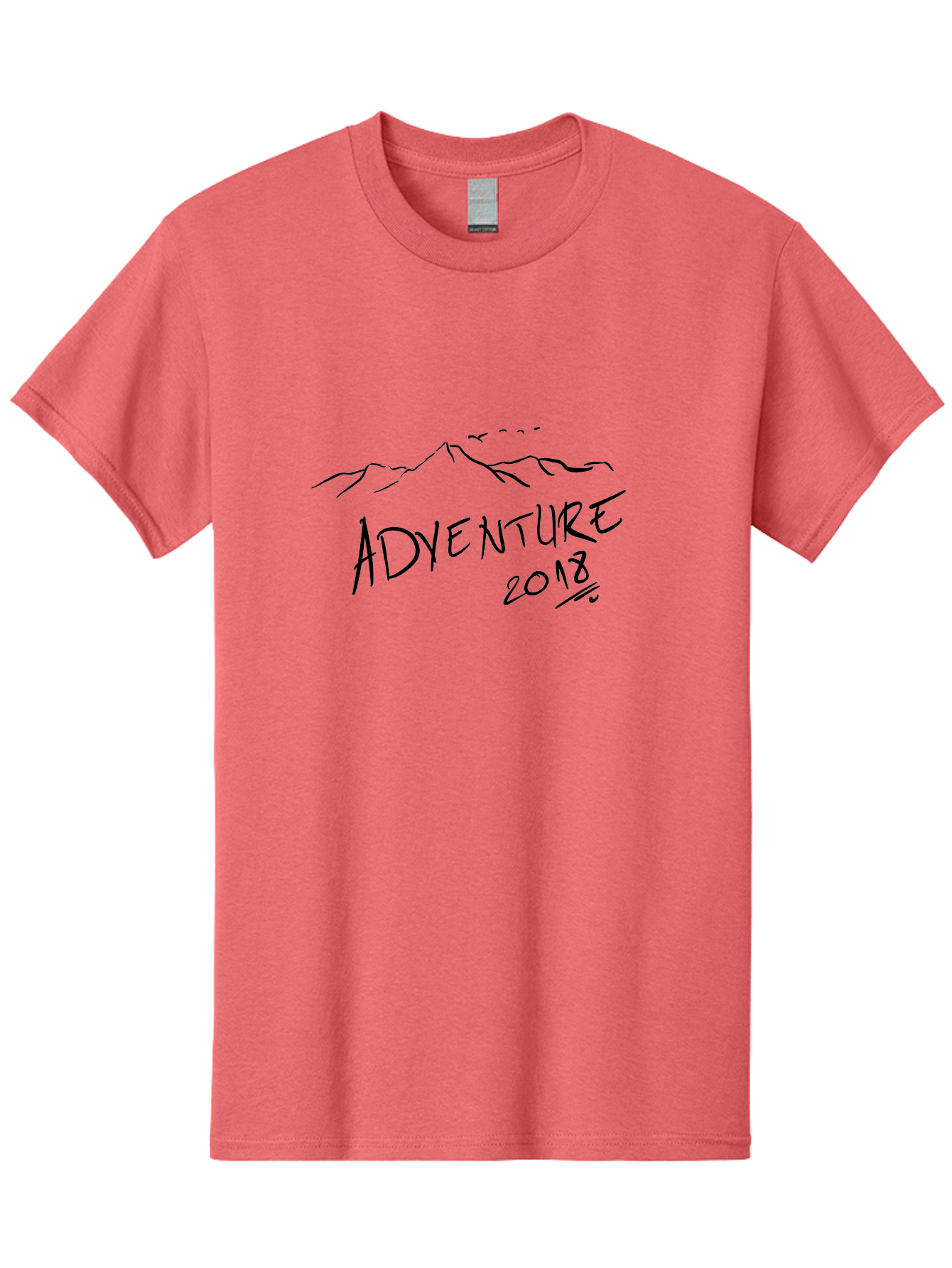 Adventure-2018 Men'S Graphic Tee, 100% Cotton, Comfortable Casual Summer Wear, Machine Washable, Adventure Travel, Outdoor Exploration, Mountain Landscape, Adventure Seeking, Wanderlust, 2018, Exploration Theme, Journey, Travel Inspiration, -  Aaa000 21