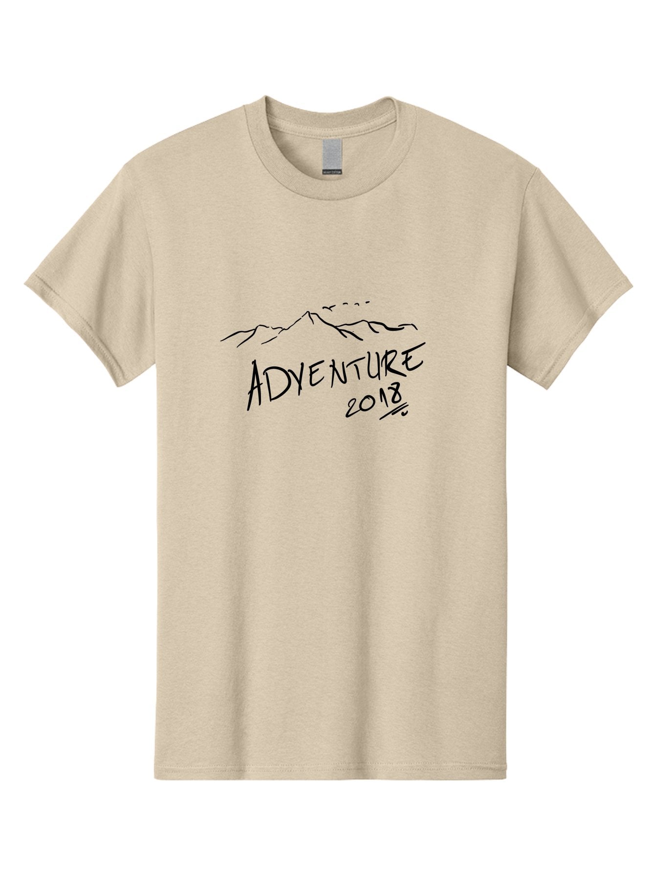Adventure-2018 Men'S Graphic Tee, 100% Cotton, Comfortable Casual Summer Wear, Machine Washable, Adventure Travel, Outdoor Exploration, Mountain Landscape, Adventure Seeking, Wanderlust, 2018, Exploration Theme, Journey, Travel Inspiration, -  Aaa000 27