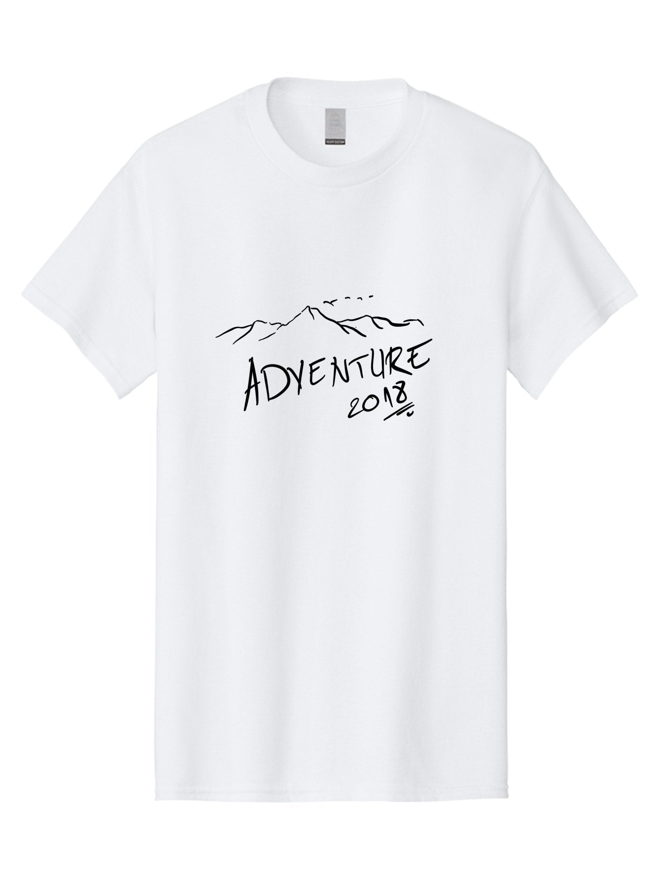 Adventure-2018 Men'S Graphic Tee, 100% Cotton, Comfortable Casual Summer Wear, Machine Washable, Adventure Travel, Outdoor Exploration, Mountain Landscape, Adventure Seeking, Wanderlust, 2018, Exploration Theme, Journey, Travel Inspiration, -  Aaa000 11
