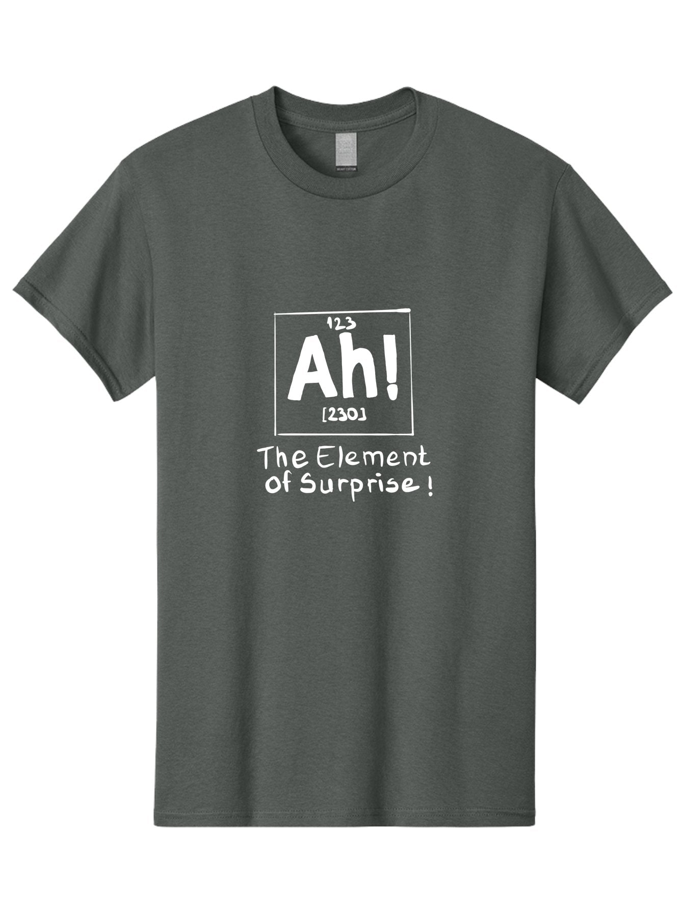 Ah Men'S Graphic Tee, 100% Cotton, Comfortable Casual Summer Wear, Machine Washable, Periodic Table Element, Ah!, Element Of Surprise, Humorous Science, Playful Chemistry, Novelty Design, Witty Periodic Table -  Aaa001 19