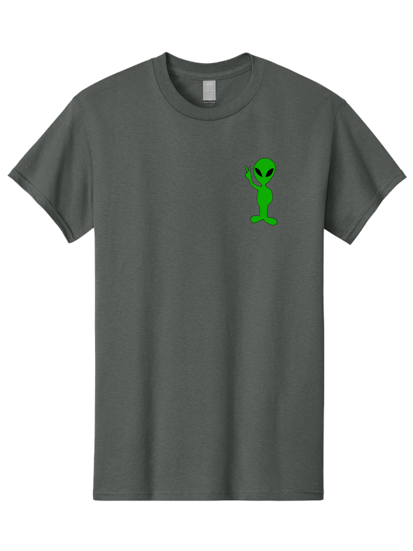 Alien Men'S Graphic Tee, 100% Cotton, Comfortable Casual Summer Wear, Machine Washable, Cartoon Alien, Science Fiction Character, Extraterrestrial Being, Funny Alien, Alien Waving, Pop Culture Icon, Alien Illustration, Humorous Design, -  Aaa004 5