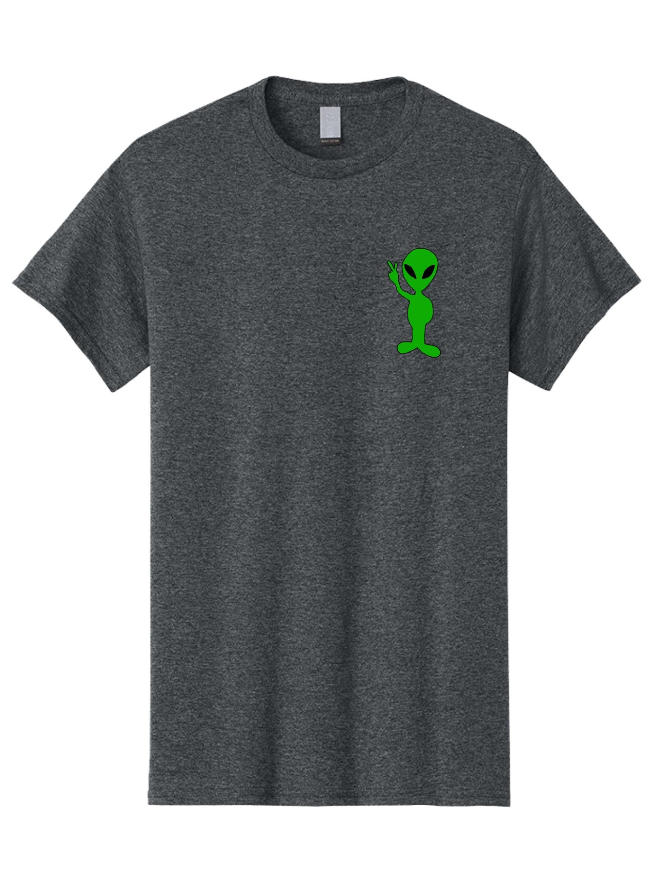 Alien Men'S Graphic Tee, 100% Cotton, Comfortable Casual Summer Wear, Machine Washable, Cartoon Alien, Science Fiction Character, Extraterrestrial Being, Funny Alien, Alien Waving, Pop Culture Icon, Alien Illustration, Humorous Design, -  Aaa004 29