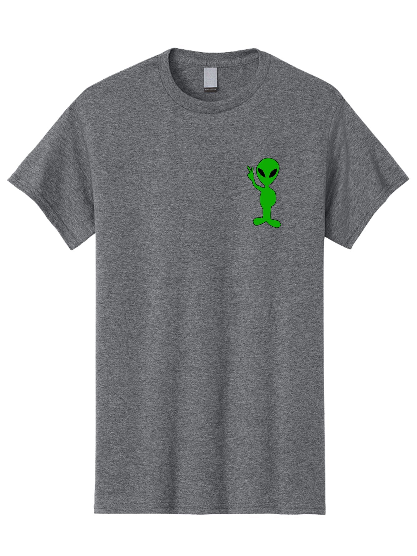 Alien Men'S Graphic Tee, 100% Cotton, Comfortable Casual Summer Wear, Machine Washable, Cartoon Alien, Science Fiction Character, Extraterrestrial Being, Funny Alien, Alien Waving, Pop Culture Icon, Alien Illustration, Humorous Design, -  Aaa004 11