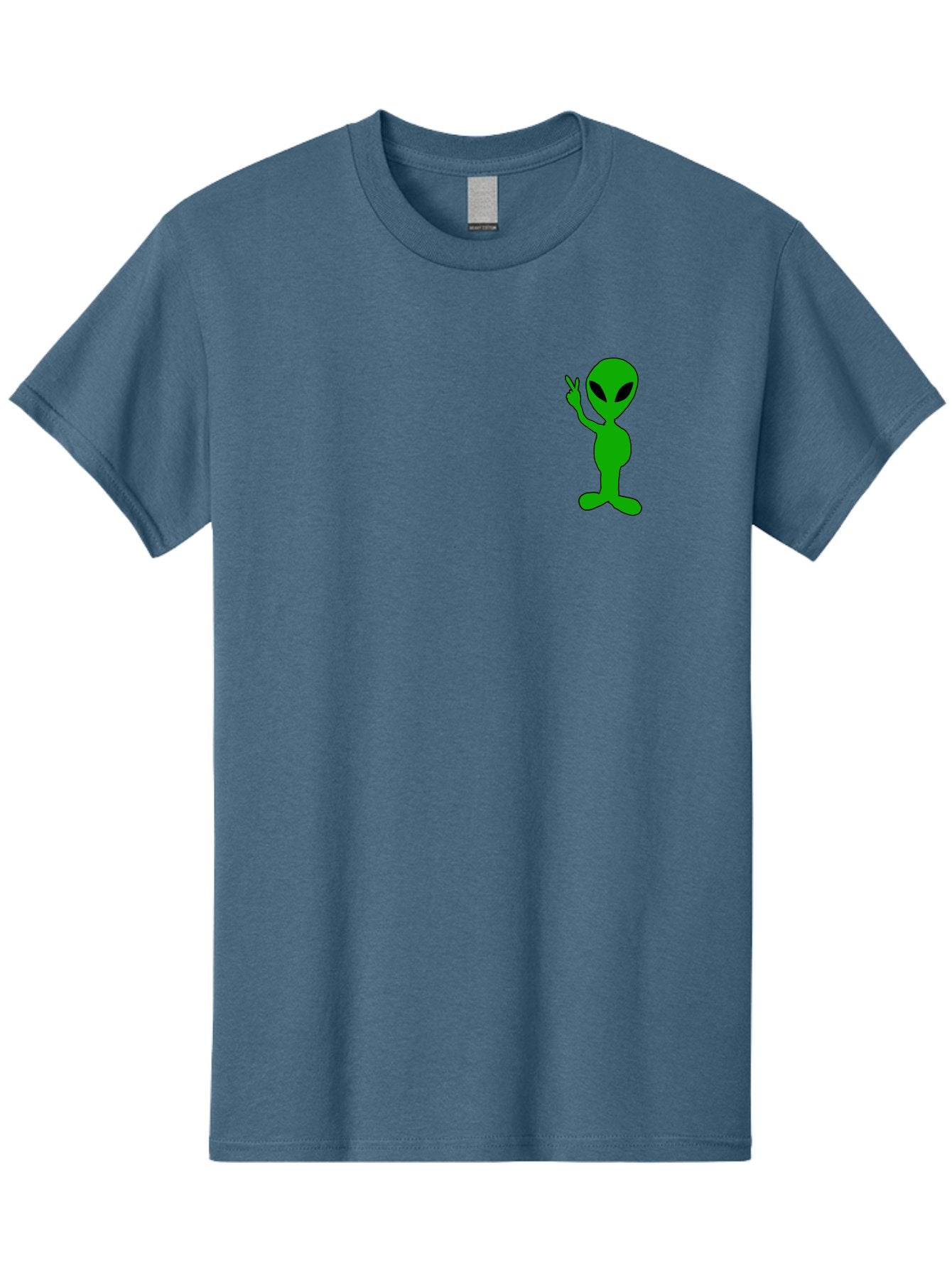 Alien Men'S Graphic Tee, 100% Cotton, Comfortable Casual Summer Wear, Machine Washable, Cartoon Alien, Science Fiction Character, Extraterrestrial Being, Funny Alien, Alien Waving, Pop Culture Icon, Alien Illustration, Humorous Design, -  Aaa004 19
