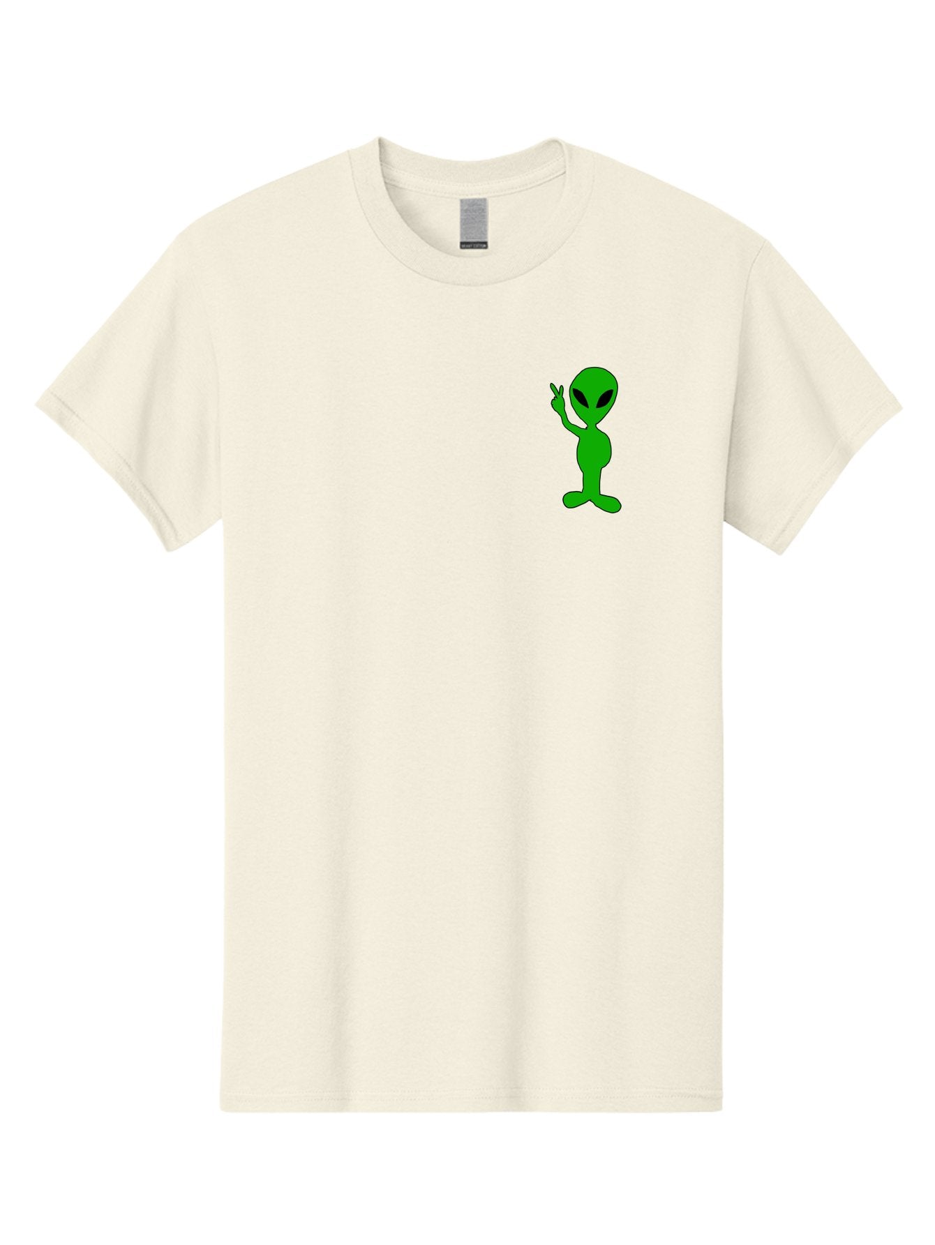 Alien Men'S Graphic Tee, 100% Cotton, Comfortable Casual Summer Wear, Machine Washable, Cartoon Alien, Science Fiction Character, Extraterrestrial Being, Funny Alien, Alien Waving, Pop Culture Icon, Alien Illustration, Humorous Design, -  Aaa004 13