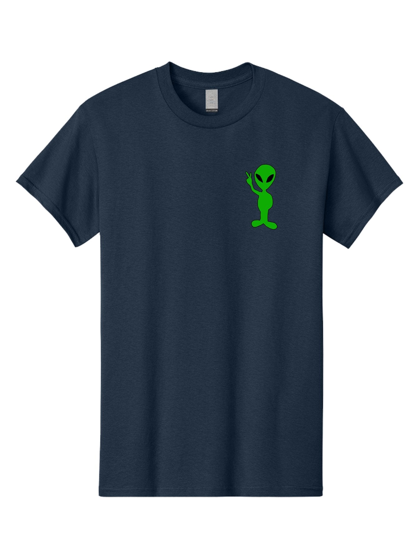 Alien Men'S Graphic Tee, 100% Cotton, Comfortable Casual Summer Wear, Machine Washable, Cartoon Alien, Science Fiction Character, Extraterrestrial Being, Funny Alien, Alien Waving, Pop Culture Icon, Alien Illustration, Humorous Design, -  Aaa004 21