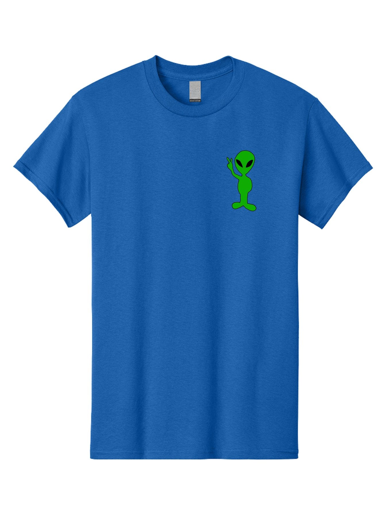 Alien Men'S Graphic Tee, 100% Cotton, Comfortable Casual Summer Wear, Machine Washable, Cartoon Alien, Science Fiction Character, Extraterrestrial Being, Funny Alien, Alien Waving, Pop Culture Icon, Alien Illustration, Humorous Design, -  Aaa004 5