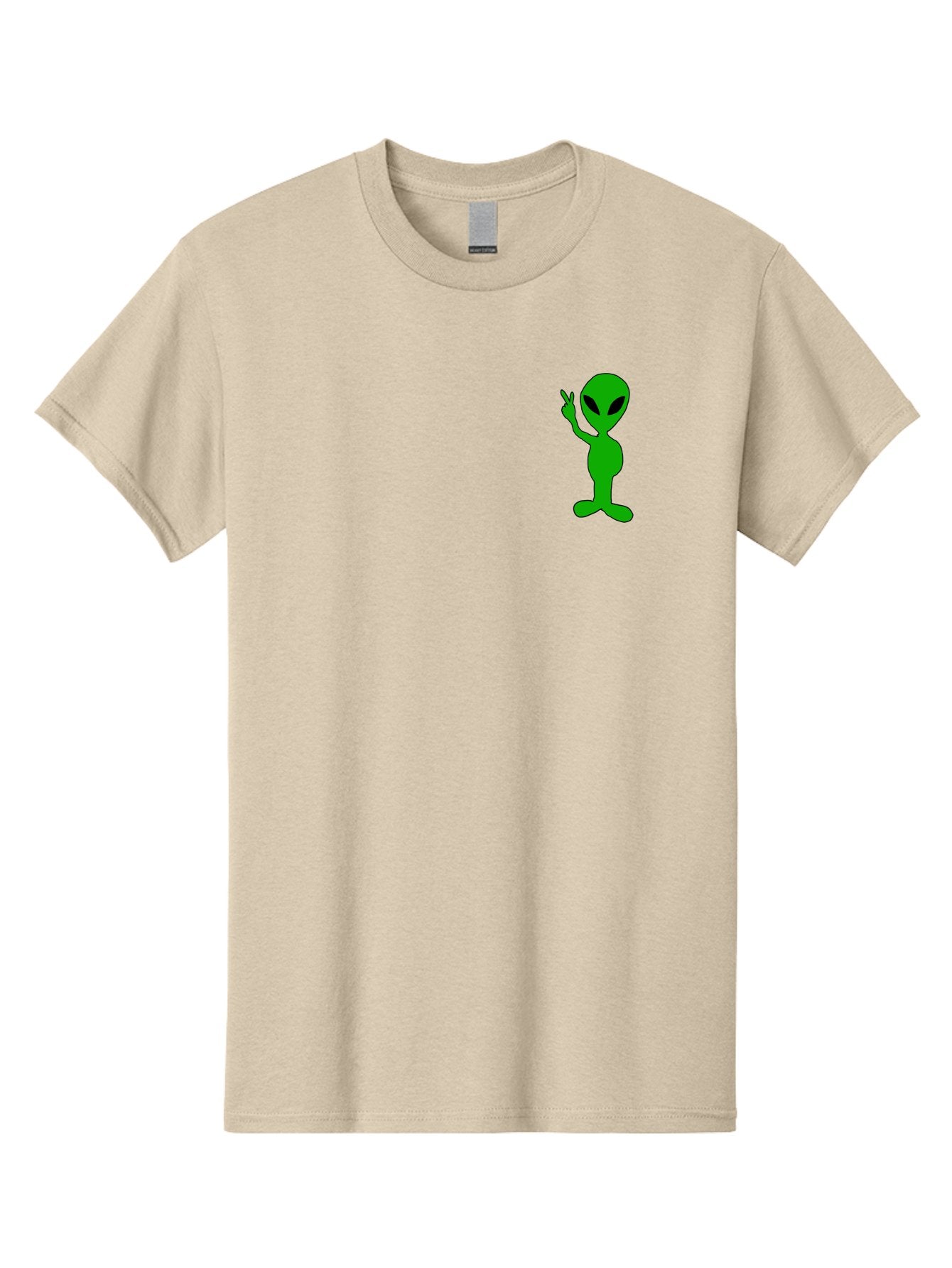 Alien Men'S Graphic Tee, 100% Cotton, Comfortable Casual Summer Wear, Machine Washable, Cartoon Alien, Science Fiction Character, Extraterrestrial Being, Funny Alien, Alien Waving, Pop Culture Icon, Alien Illustration, Humorous Design, -  Aaa004 9