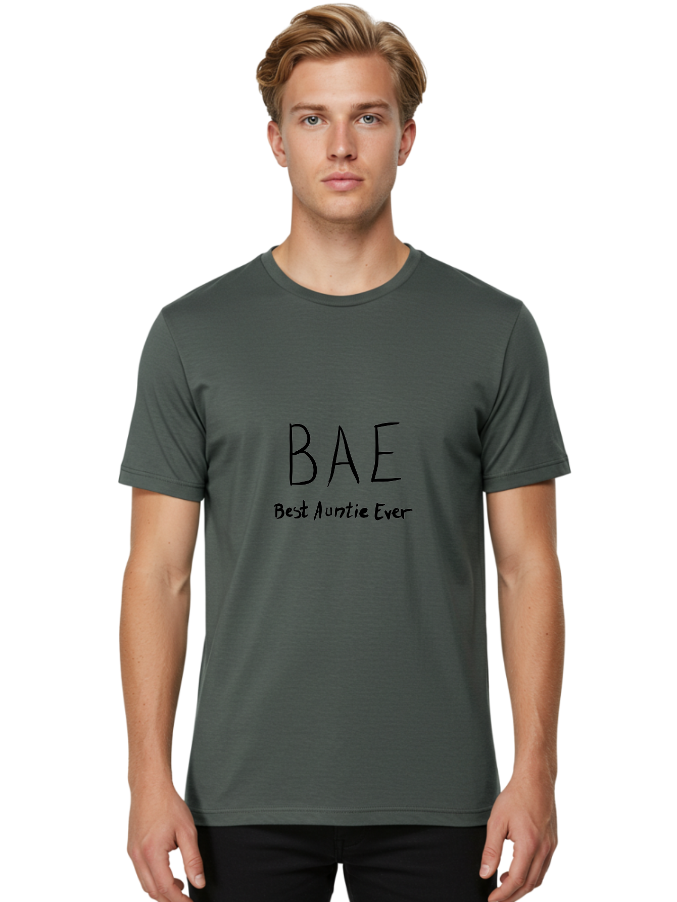 Bae-Best-Auntie-Ever Men'S Graphic Tee, 100% Cotton, Comfortable Casual Summer Wear, Machine Washable, Fun Aunt Gift, Auntie Appreciation, Best Aunt Ever, Bae, Auntie Love, Aunt Quotes, Aunt Life -  Aaa008 22