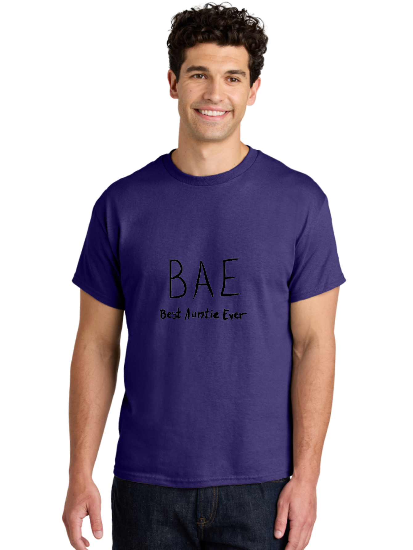 Bae-Best-Auntie-Ever Men'S Graphic Tee, 100% Cotton, Comfortable Casual Summer Wear, Machine Washable, Fun Aunt Gift, Auntie Appreciation, Best Aunt Ever, Bae, Auntie Love, Aunt Quotes, Aunt Life -  Aaa008 12