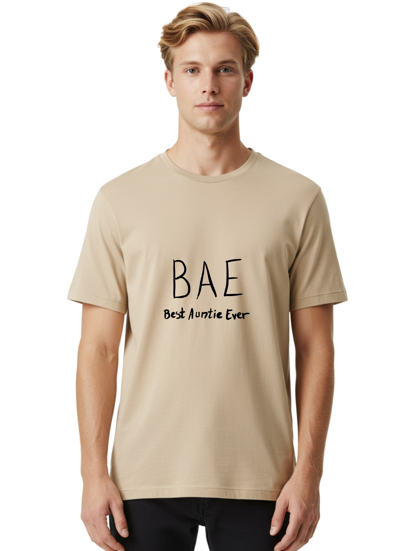 Bae-Best-Auntie-Ever Men'S Graphic Tee, 100% Cotton, Comfortable Casual Summer Wear, Machine Washable, Fun Aunt Gift, Auntie Appreciation, Best Aunt Ever, Bae, Auntie Love, Aunt Quotes, Aunt Life -  Aaa008 16
