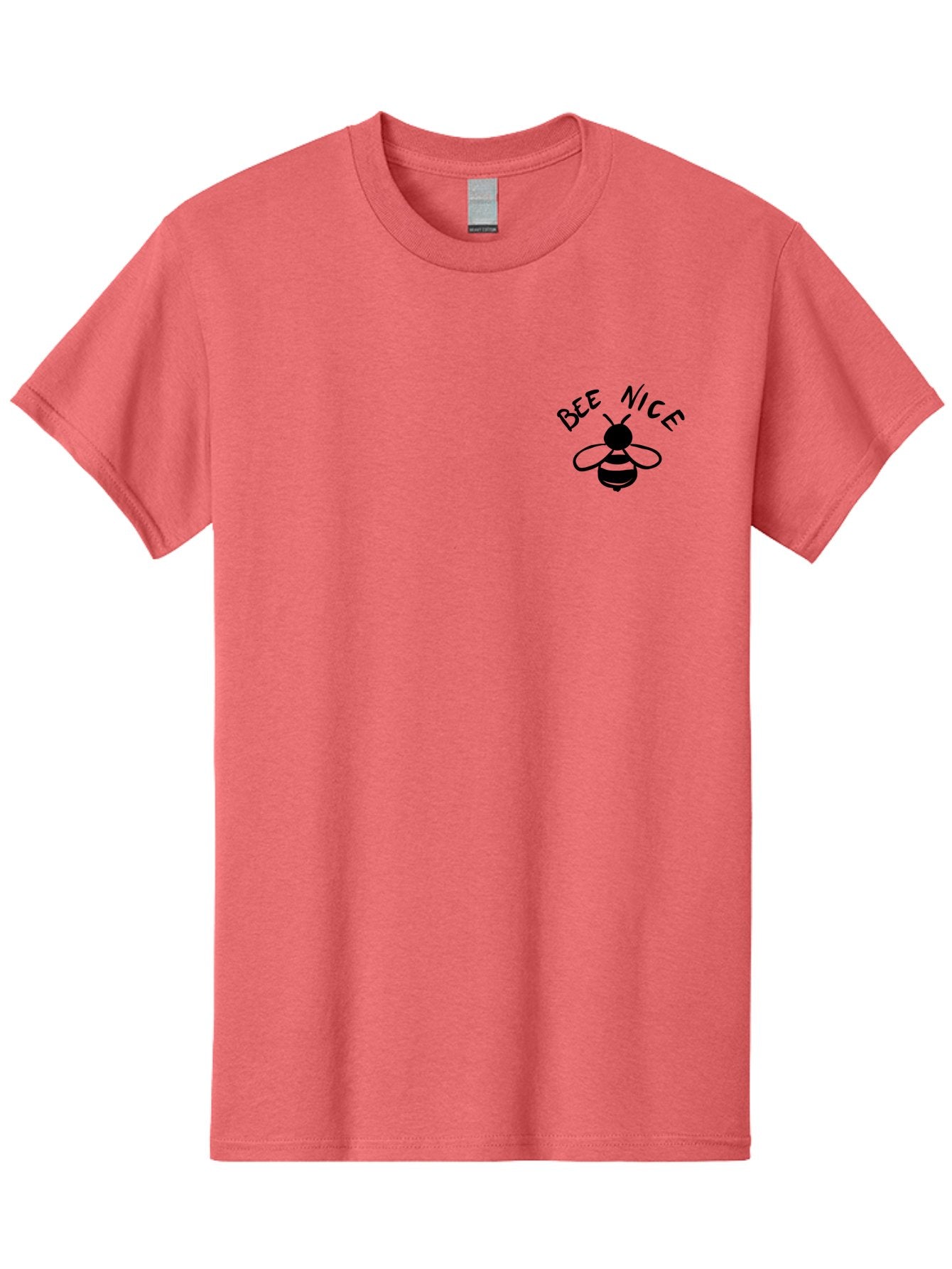 Bee-Nice Men'S Graphic Tee, 100% Cotton, Comfortable Casual Summer Wear, Machine Washable, Bee Illustration, Black And White Bee, Cute Bee, Bee Design, Honey Bee, Kindness Message, Positive Vibes, Bee Graphic, Bee Logo, Inspirational Quote -  Aaa010 21