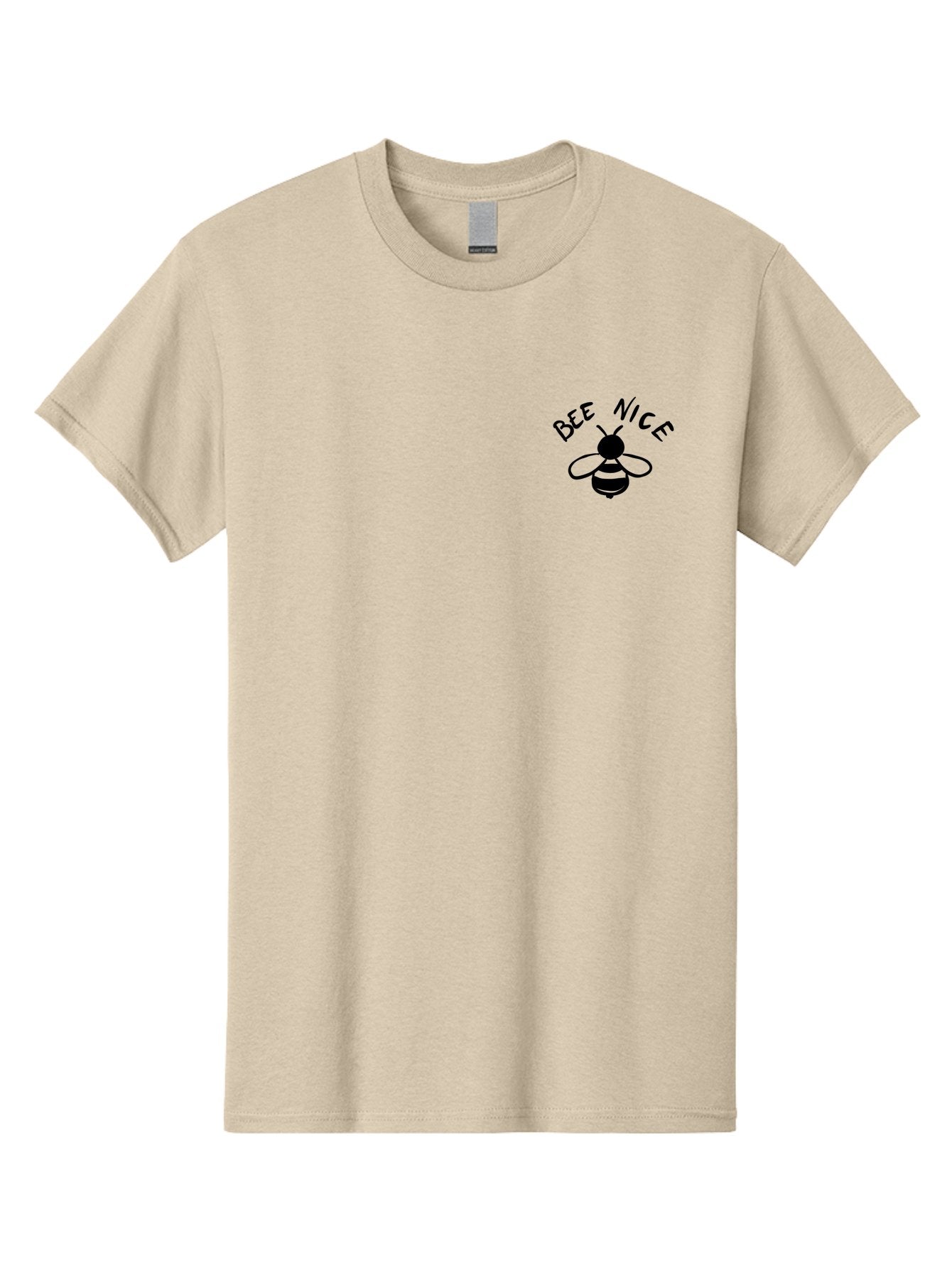 Bee-Nice Men'S Graphic Tee, 100% Cotton, Comfortable Casual Summer Wear, Machine Washable, Bee Illustration, Black And White Bee, Cute Bee, Bee Design, Honey Bee, Kindness Message, Positive Vibes, Bee Graphic, Bee Logo, Inspirational Quote -  Aaa010 17