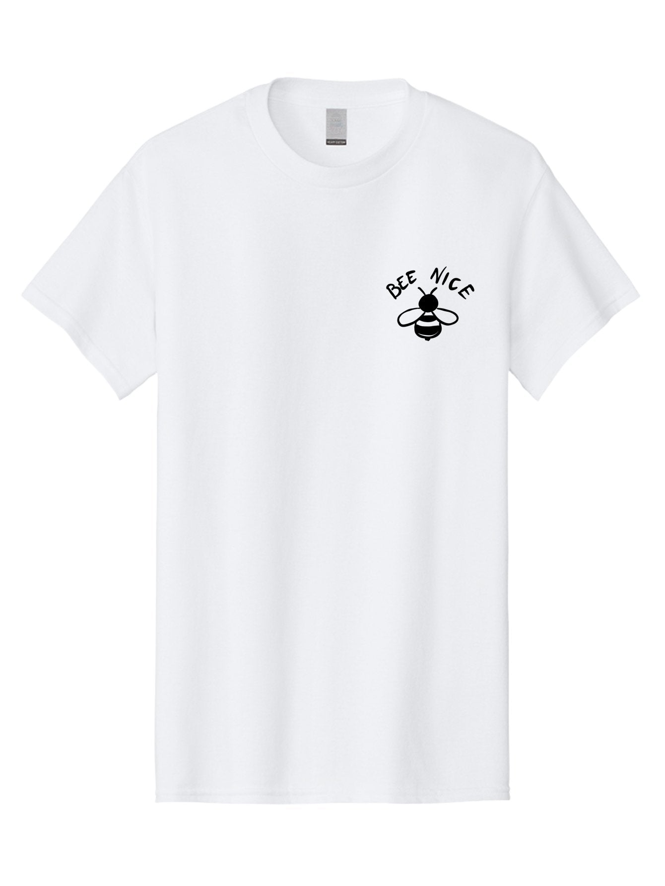 Bee-Nice Men'S Graphic Tee, 100% Cotton, Comfortable Casual Summer Wear, Machine Washable, Bee Illustration, Black And White Bee, Cute Bee, Bee Design, Honey Bee, Kindness Message, Positive Vibes, Bee Graphic, Bee Logo, Inspirational Quote -  Aaa010 7