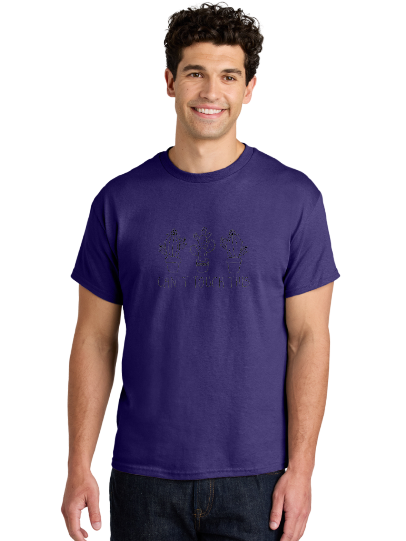 Can-T-Touch-This-Cacti Men'S Graphic Tee, 100% Cotton, Comfortable Casual Summer Wear, Machine Washable, Cacti In Pots, Prickly Plants, Humorous Quote, Playful Typography, Funny Garden, Cactus Puns, Sassy Plants -  Aaa017 20