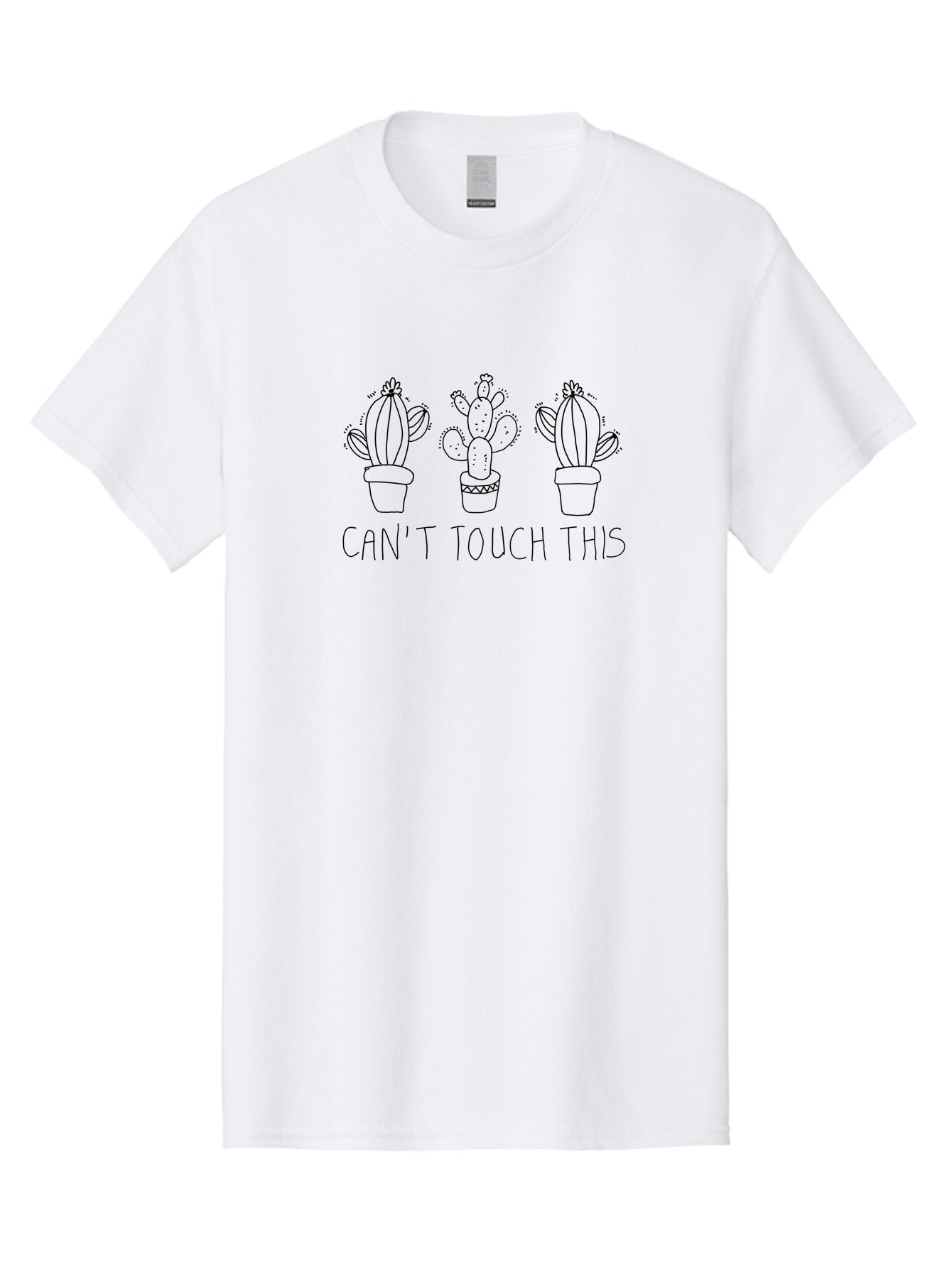 Can-T-Touch-This-Cacti Men'S Graphic Tee, 100% Cotton, Comfortable Casual Summer Wear, Machine Washable, Cacti In Pots, Prickly Plants, Humorous Quote, Playful Typography, Funny Garden, Cactus Puns, Sassy Plants -  Aaa017 25