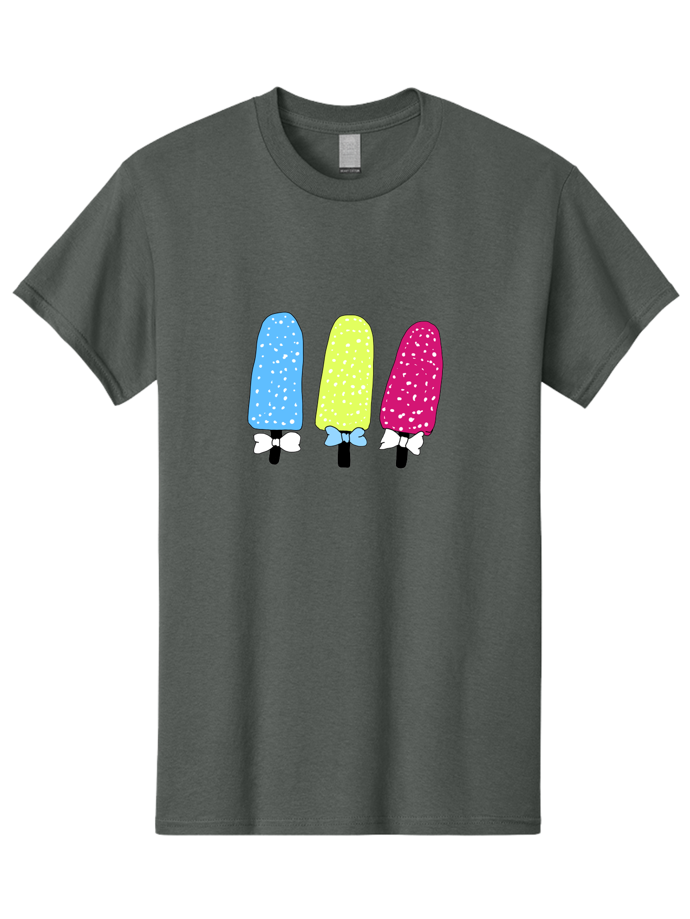 Colorful-Ice-Pops Men'S Graphic Tee, 100% Cotton, Comfortable Casual Summer Wear, Machine Washable, Colorful Ice Pops, Sweet Treats, Summer Fun, Popsicle Sticks, Bows, Kawaii Art, Ice Cream, Desserts, Party Favors, Vibrant Colors -  Aaa021 13