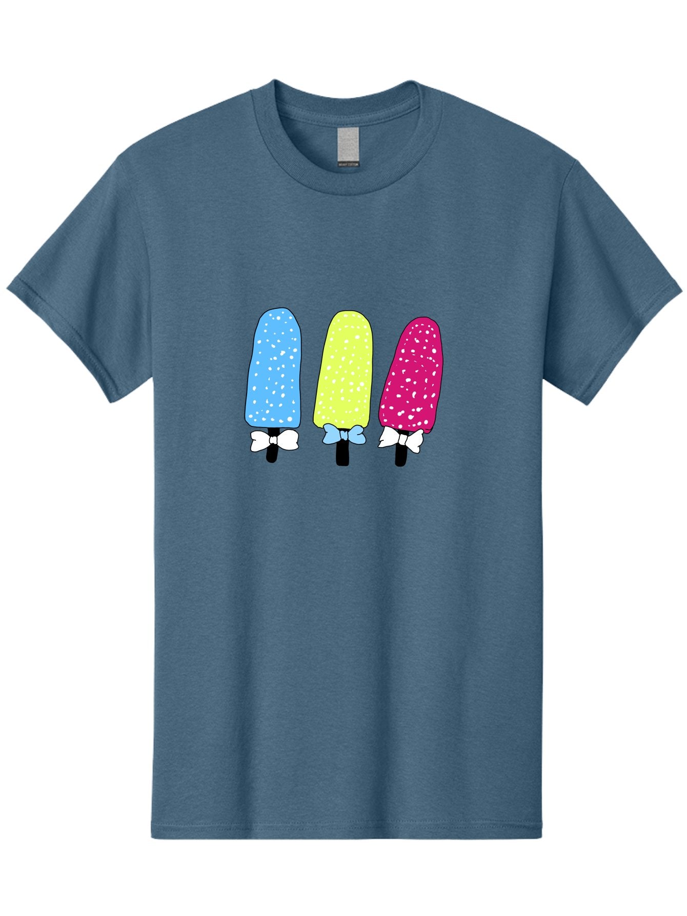 Colorful-Ice-Pops Men'S Graphic Tee, 100% Cotton, Comfortable Casual Summer Wear, Machine Washable, Colorful Ice Pops, Sweet Treats, Summer Fun, Popsicle Sticks, Bows, Kawaii Art, Ice Cream, Desserts, Party Favors, Vibrant Colors -  Aaa021 11
