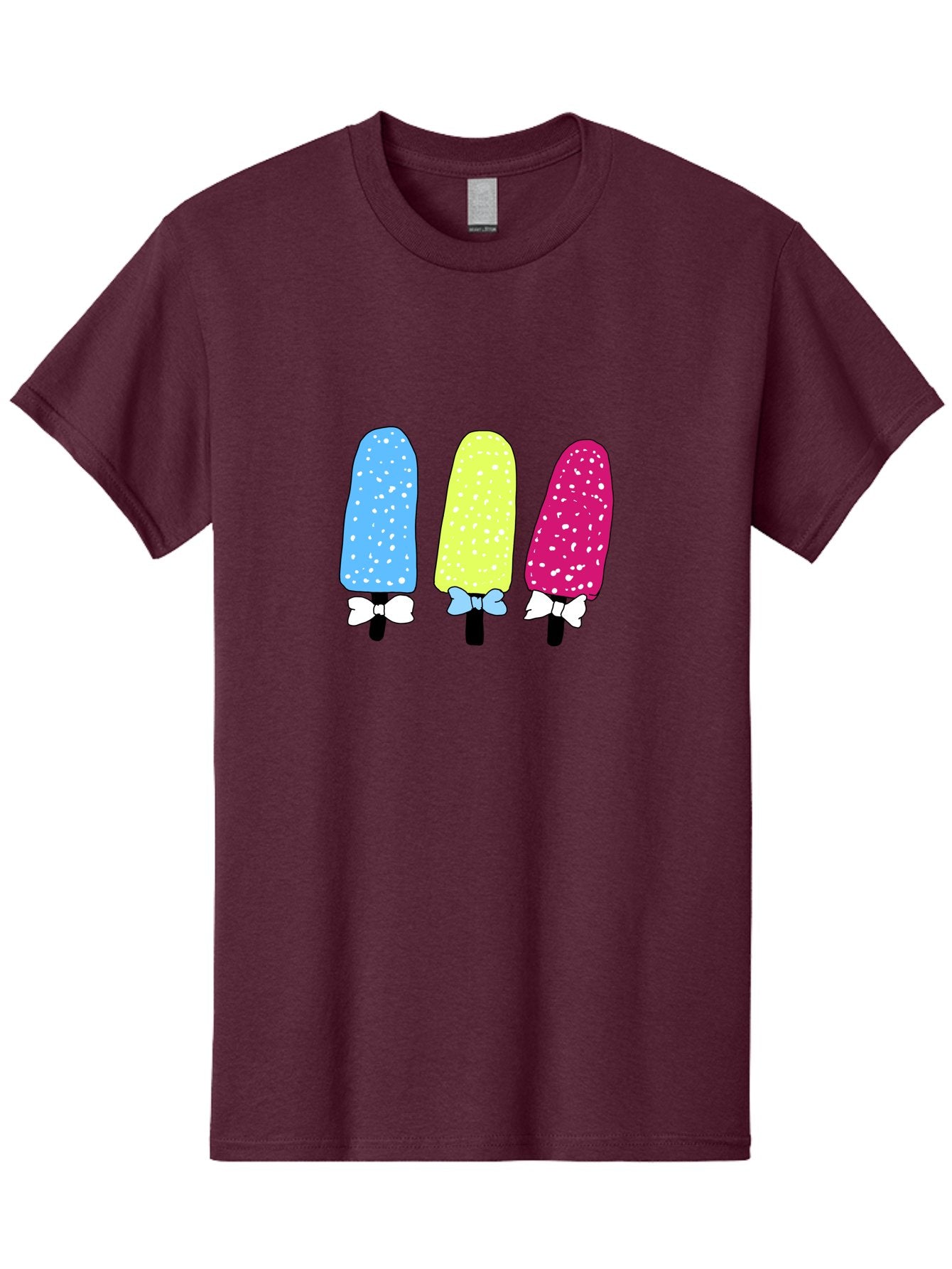 Colorful-Ice-Pops Men'S Graphic Tee, 100% Cotton, Comfortable Casual Summer Wear, Machine Washable, Colorful Ice Pops, Sweet Treats, Summer Fun, Popsicle Sticks, Bows, Kawaii Art, Ice Cream, Desserts, Party Favors, Vibrant Colors -  Aaa021 9