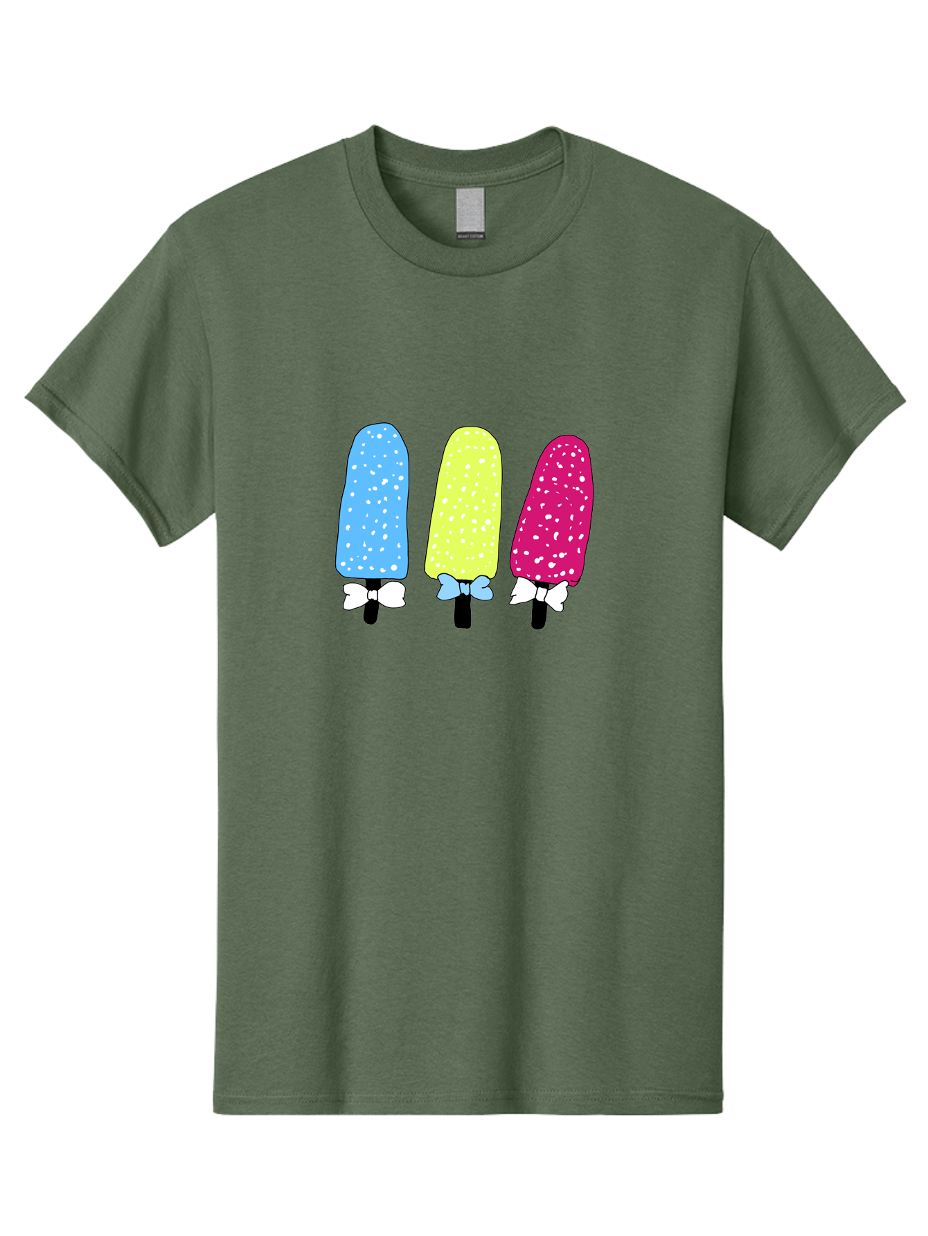 Colorful-Ice-Pops Men'S Graphic Tee, 100% Cotton, Comfortable Casual Summer Wear, Machine Washable, Colorful Ice Pops, Sweet Treats, Summer Fun, Popsicle Sticks, Bows, Kawaii Art, Ice Cream, Desserts, Party Favors, Vibrant Colors -  Aaa021 19