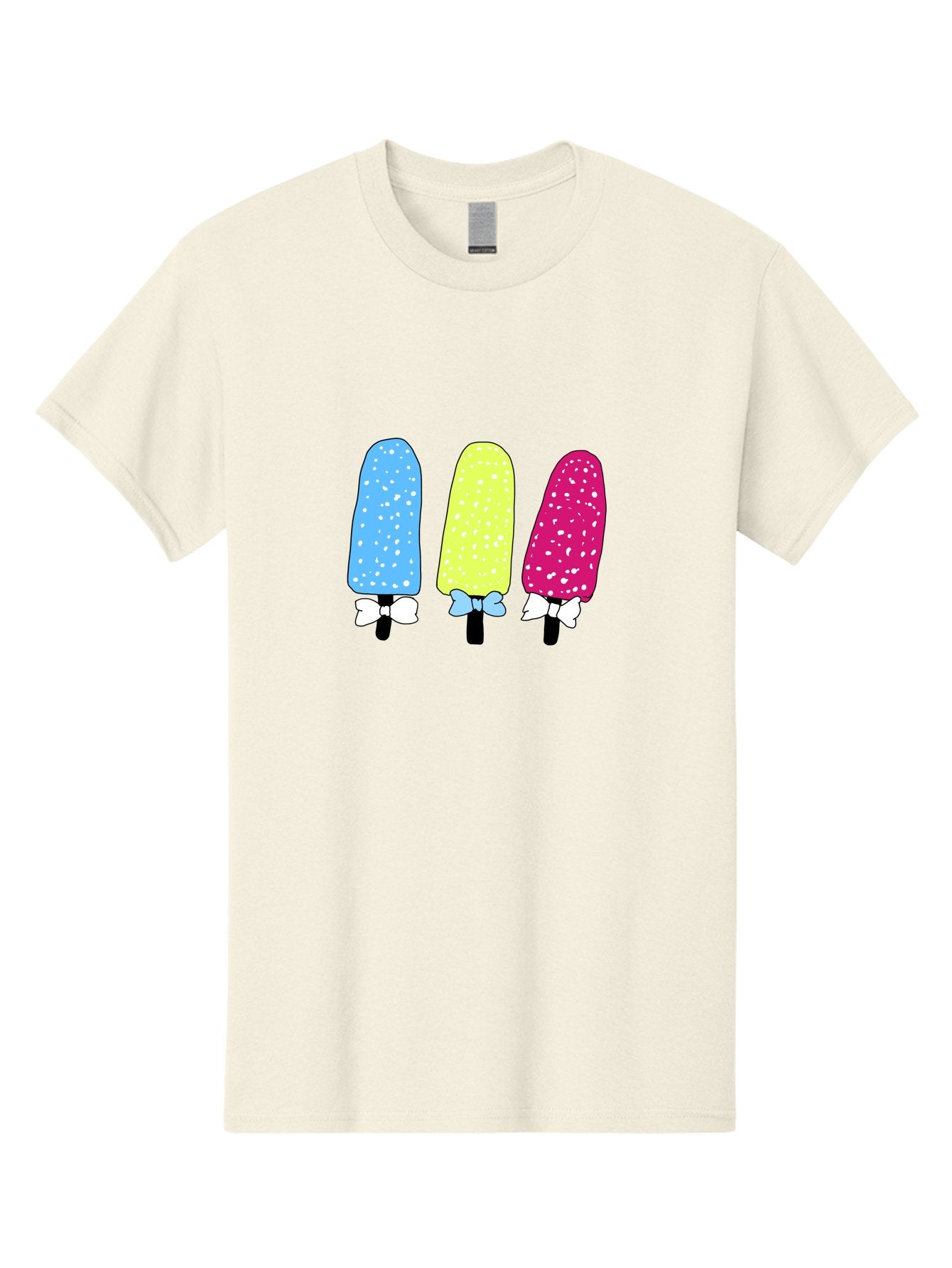 Colorful-Ice-Pops Men'S Graphic Tee, 100% Cotton, Comfortable Casual Summer Wear, Machine Washable, Colorful Ice Pops, Sweet Treats, Summer Fun, Popsicle Sticks, Bows, Kawaii Art, Ice Cream, Desserts, Party Favors, Vibrant Colors -  Aaa021 23