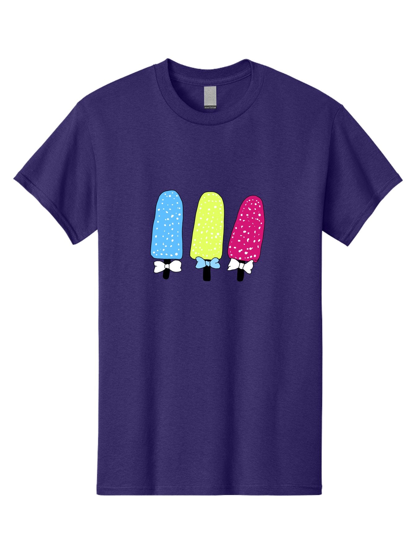 Colorful-Ice-Pops Men'S Graphic Tee, 100% Cotton, Comfortable Casual Summer Wear, Machine Washable, Colorful Ice Pops, Sweet Treats, Summer Fun, Popsicle Sticks, Bows, Kawaii Art, Ice Cream, Desserts, Party Favors, Vibrant Colors -  Aaa021 7