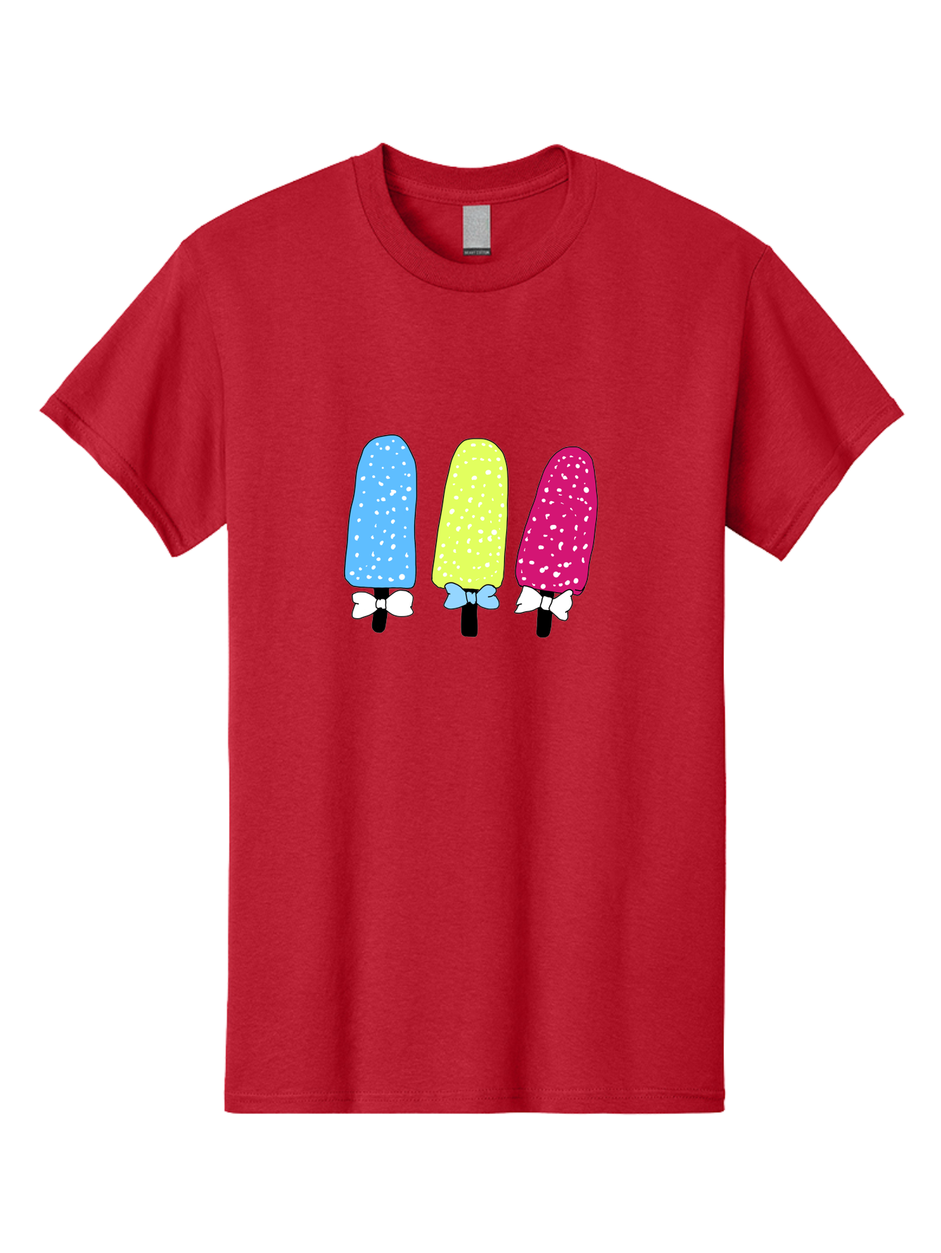 Colorful-Ice-Pops Men'S Graphic Tee, 100% Cotton, Comfortable Casual Summer Wear, Machine Washable, Colorful Ice Pops, Sweet Treats, Summer Fun, Popsicle Sticks, Bows, Kawaii Art, Ice Cream, Desserts, Party Favors, Vibrant Colors -  Aaa021 27