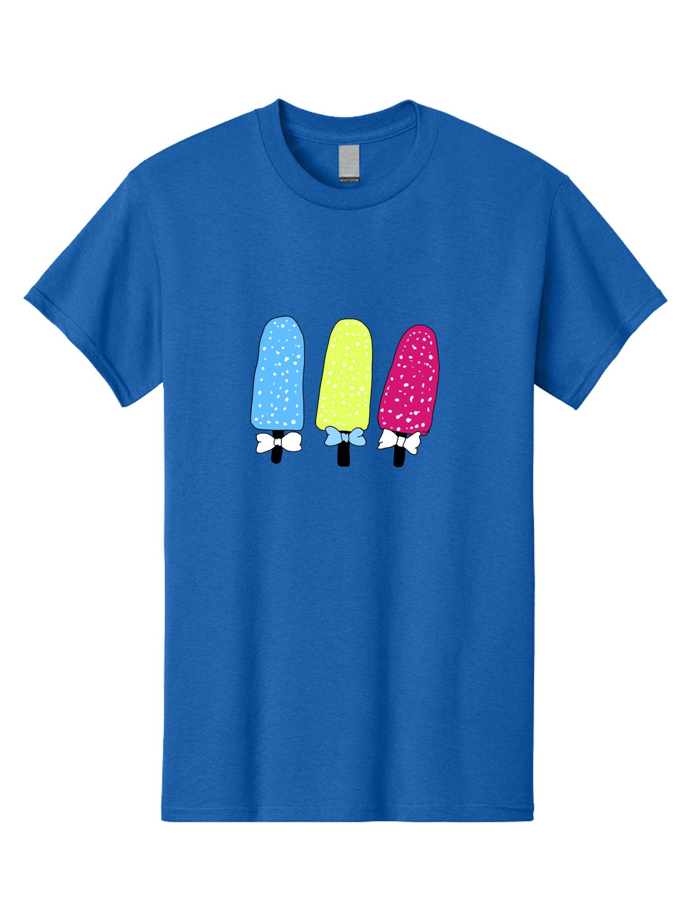 Colorful-Ice-Pops Men'S Graphic Tee, 100% Cotton, Comfortable Casual Summer Wear, Machine Washable, Colorful Ice Pops, Sweet Treats, Summer Fun, Popsicle Sticks, Bows, Kawaii Art, Ice Cream, Desserts, Party Favors, Vibrant Colors -  Aaa021 3