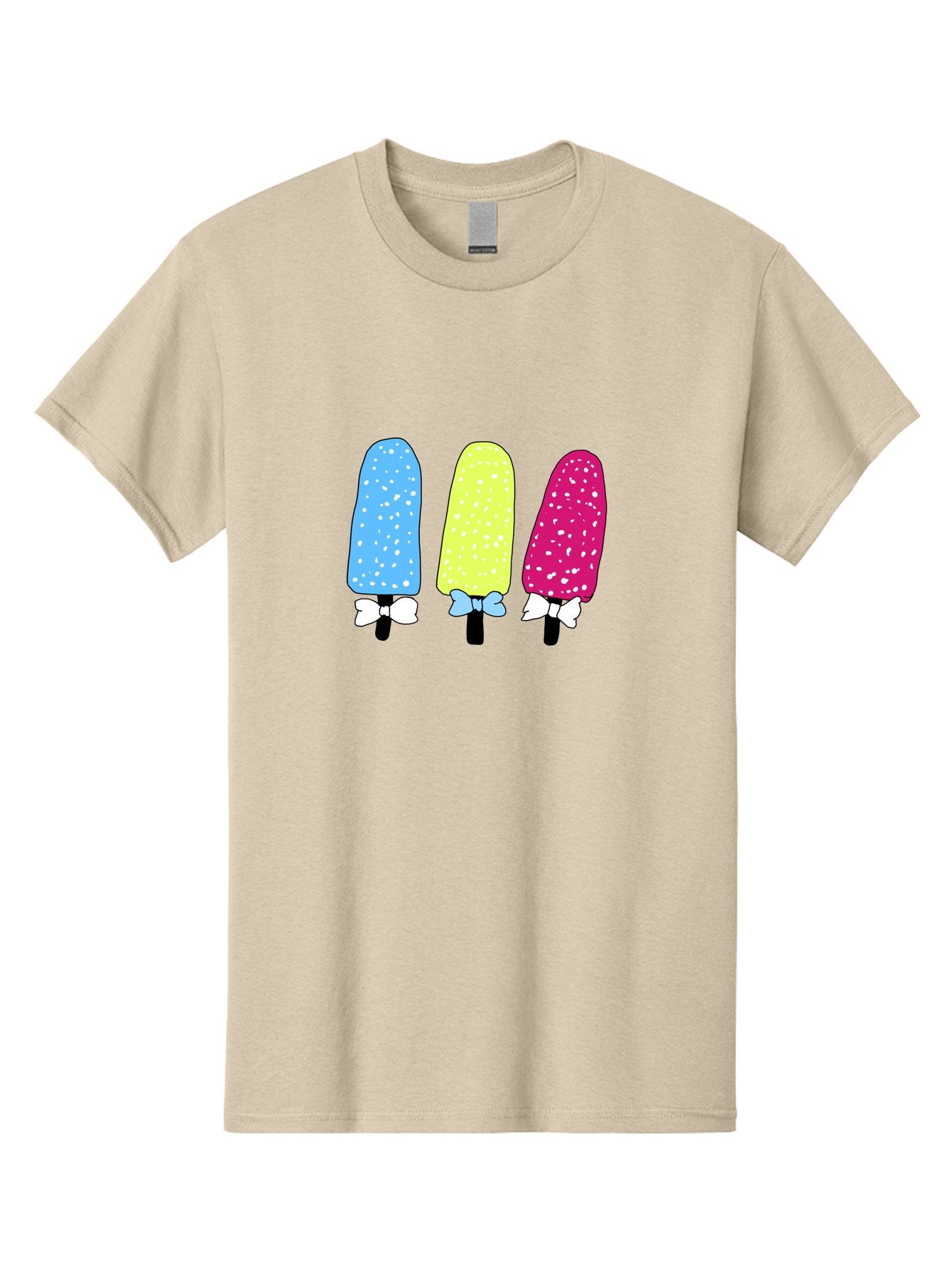 Colorful-Ice-Pops Men'S Graphic Tee, 100% Cotton, Comfortable Casual Summer Wear, Machine Washable, Colorful Ice Pops, Sweet Treats, Summer Fun, Popsicle Sticks, Bows, Kawaii Art, Ice Cream, Desserts, Party Favors, Vibrant Colors -  Aaa021 29