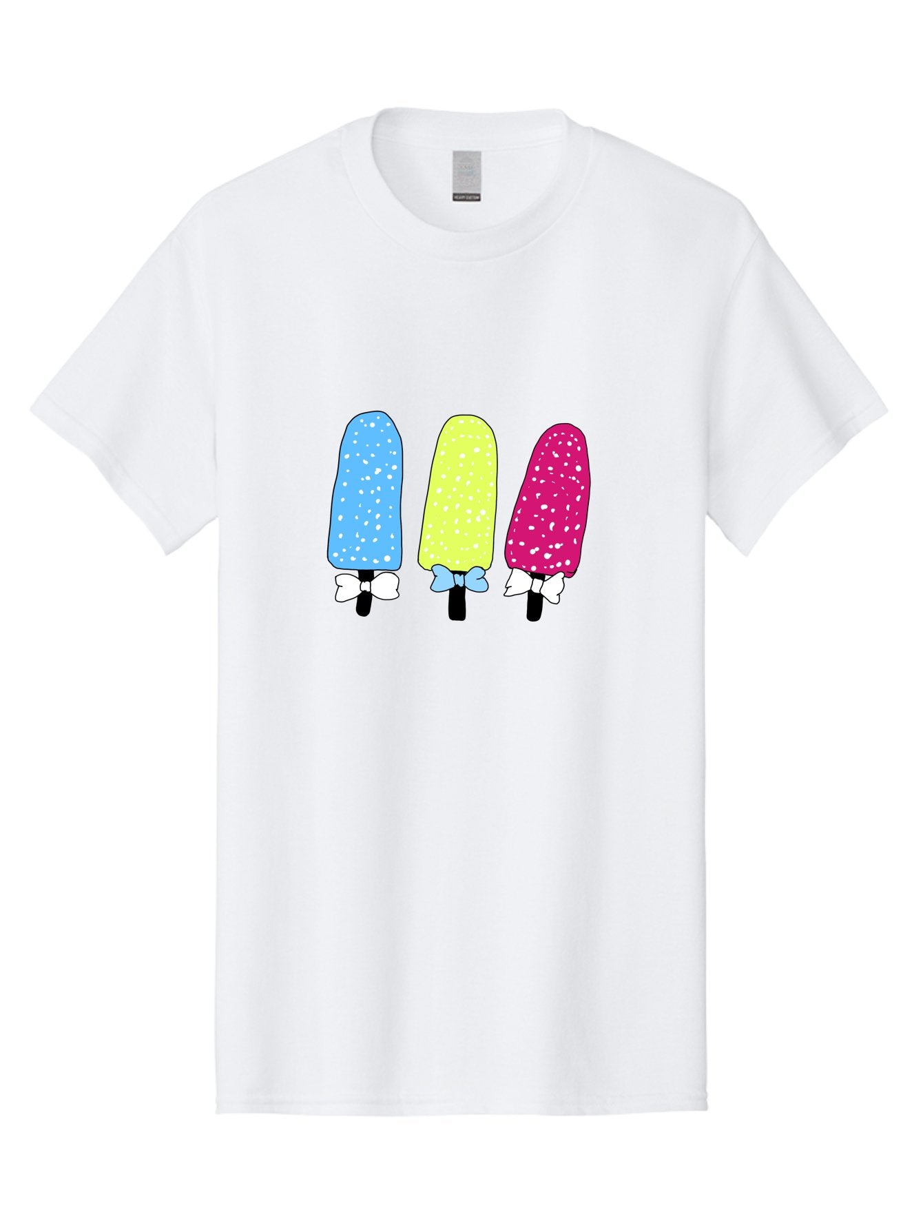Colorful-Ice-Pops Men'S Graphic Tee, 100% Cotton, Comfortable Casual Summer Wear, Machine Washable, Colorful Ice Pops, Sweet Treats, Summer Fun, Popsicle Sticks, Bows, Kawaii Art, Ice Cream, Desserts, Party Favors, Vibrant Colors -  Aaa021 19