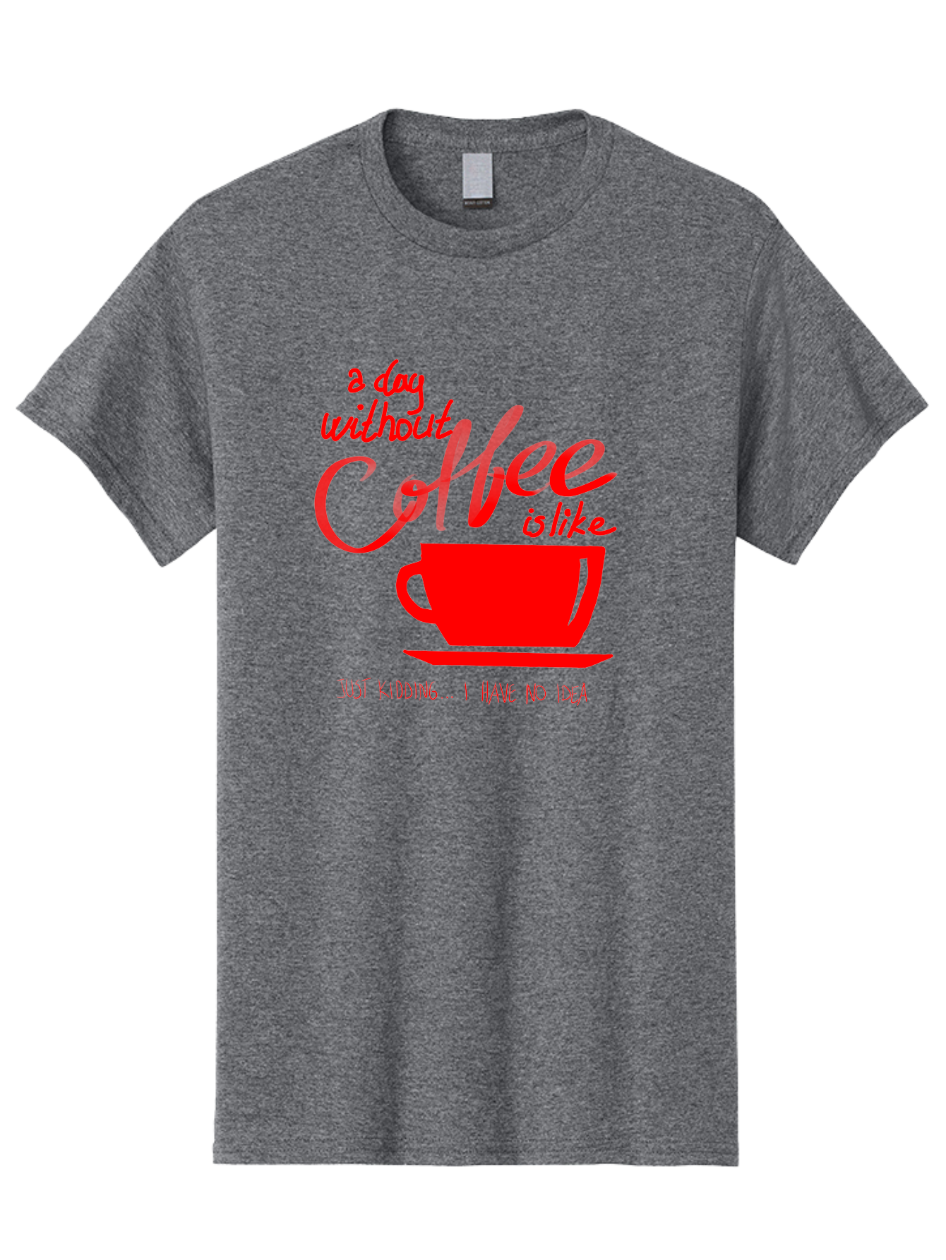 Day-Without-Coffee Men'S Graphic Tee, 100% Cotton, Comfortable Casual Summer Wear, Machine Washable, Coffee Lover, Caffeine Addiction, Morning Coffee, Coffee Quote, Coffee Humor, Coffee Joke, Red Coffee Cup -  Aaa023 15