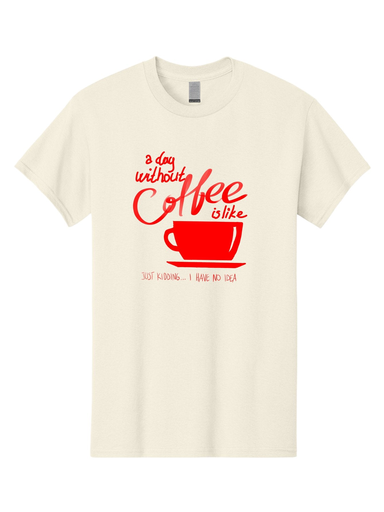 Day-Without-Coffee Men'S Graphic Tee, 100% Cotton, Comfortable Casual Summer Wear, Machine Washable, Coffee Lover, Caffeine Addiction, Morning Coffee, Coffee Quote, Coffee Humor, Coffee Joke, Red Coffee Cup -  Aaa023 19