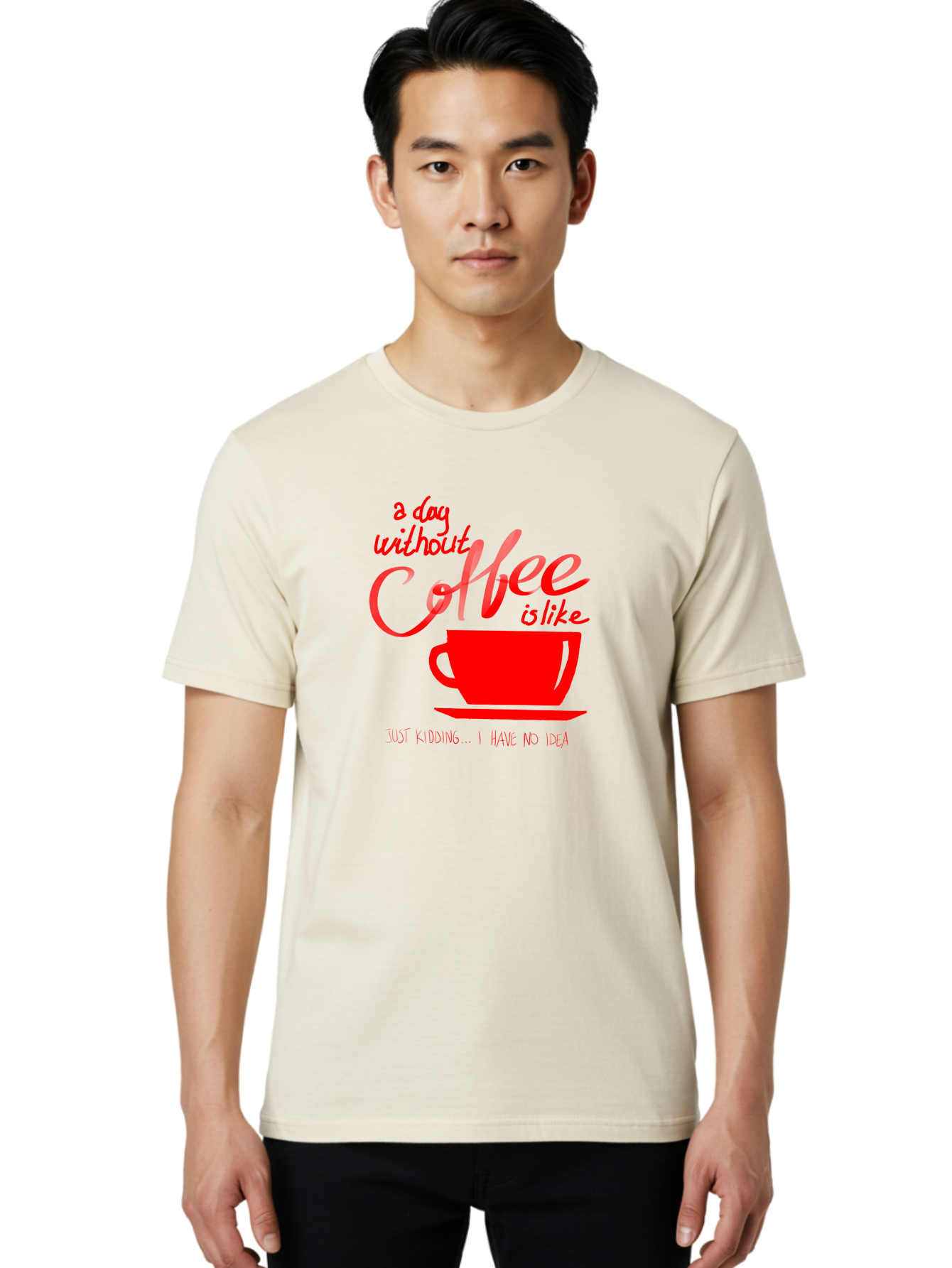 Day-Without-Coffee Men'S Graphic Tee, 100% Cotton, Comfortable Casual Summer Wear, Machine Washable, Coffee Lover, Caffeine Addiction, Morning Coffee, Coffee Quote, Coffee Humor, Coffee Joke, Red Coffee Cup -  Aaa023 28