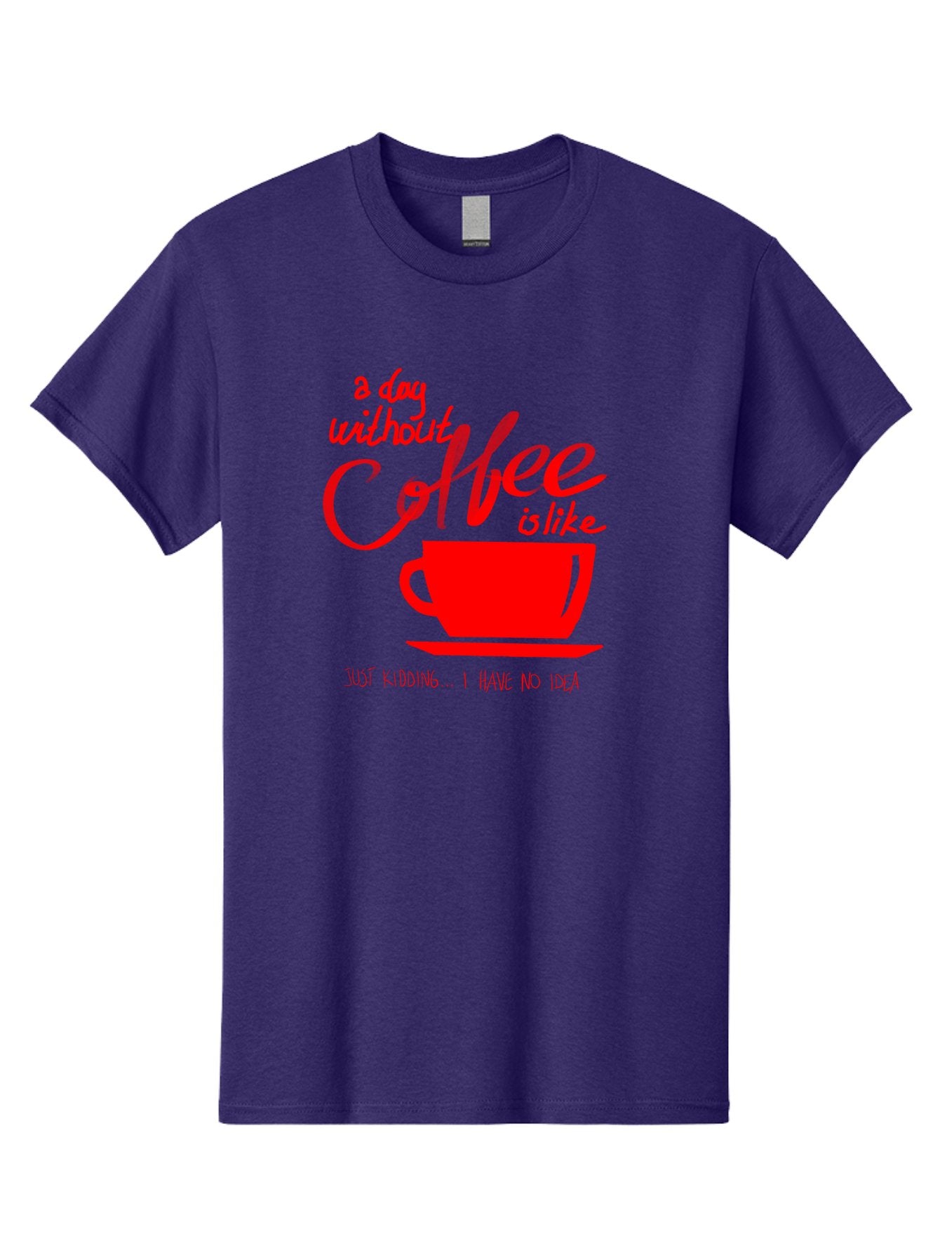Day-Without-Coffee Men'S Graphic Tee, 100% Cotton, Comfortable Casual Summer Wear, Machine Washable, Coffee Lover, Caffeine Addiction, Morning Coffee, Coffee Quote, Coffee Humor, Coffee Joke, Red Coffee Cup -  Aaa023 5