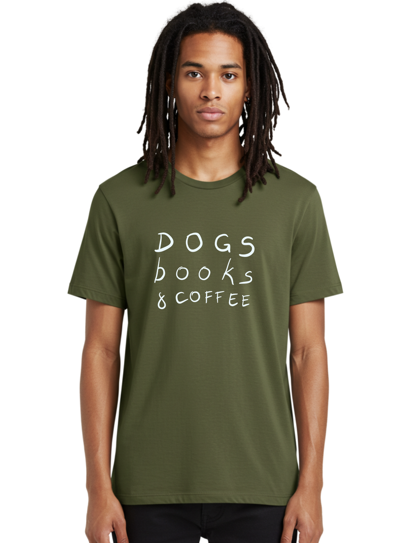 Dogs-Books-Coffee Men'S Graphic Tee, 100% Cotton, Comfortable Casual Summer Wear, Machine Washable, Dog Friendly Cafe, Coffee Shop, Bookstore, Dogs And Coffee, Pet Friendly, Relaxed Atmosphere, Casual Vibe, Coffee Culture -  Aaa025 18