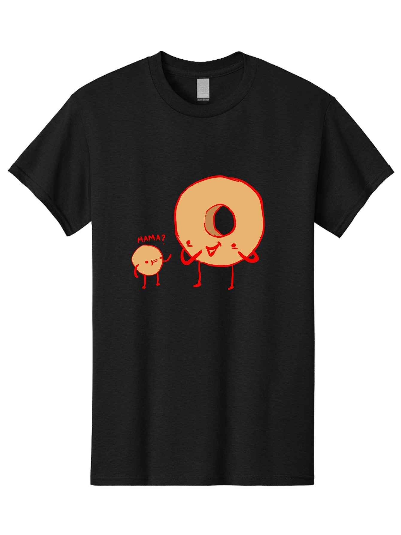 Donut-And-Ball Men'S Graphic Tee, 100% Cotton, Comfortable Casual Summer Wear, Machine Washable, Cartoon Donut, Donut Character, Cute Donut, Child Donut, Mama Donut, Sweet Treat, Funny Illustration, Donut Love, Animated Donut -  Aaa026 25