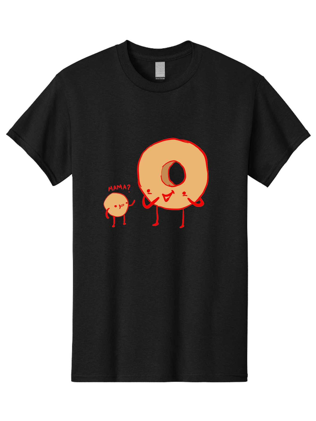 Donut-And-Ball Men'S Graphic Tee, 100% Cotton, Comfortable Casual Summer Wear, Machine Washable, Cartoon Donut, Donut Character, Cute Donut, Child Donut, Mama Donut, Sweet Treat, Funny Illustration, Donut Love, Animated Donut -  Aaa026 7