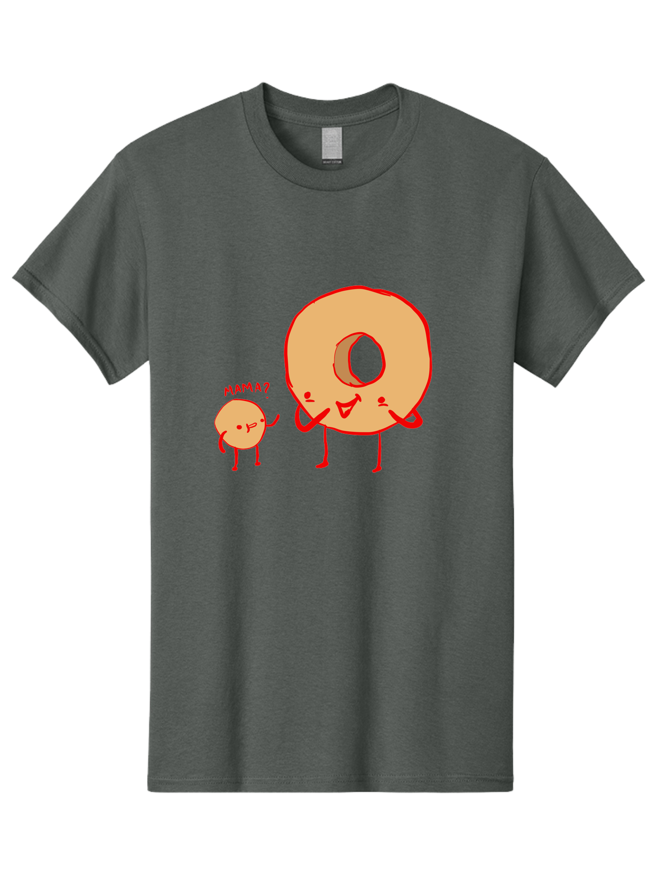 Donut-And-Ball Men'S Graphic Tee, 100% Cotton, Comfortable Casual Summer Wear, Machine Washable, Cartoon Donut, Donut Character, Cute Donut, Child Donut, Mama Donut, Sweet Treat, Funny Illustration, Donut Love, Animated Donut -  Aaa026 5