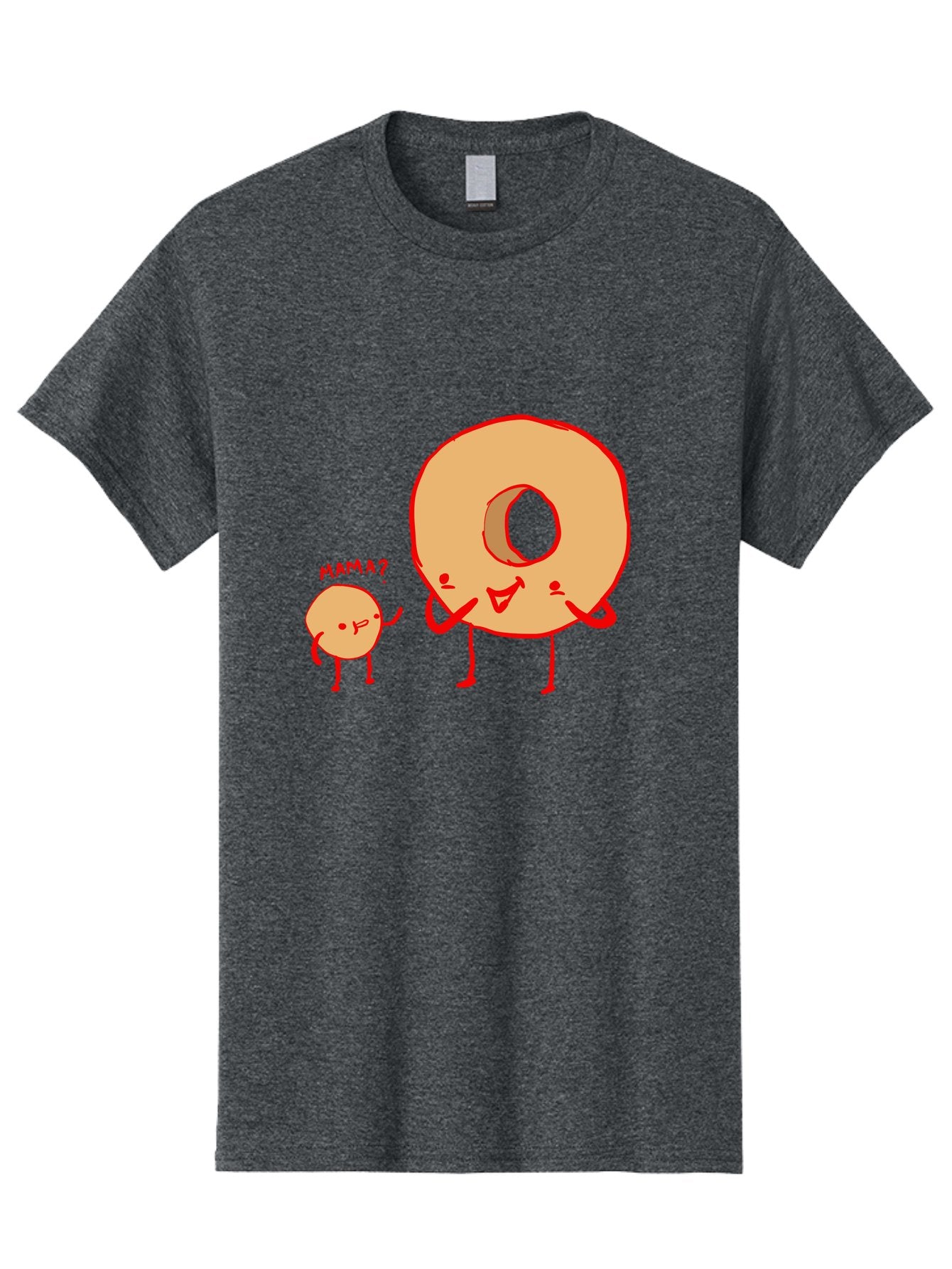 Donut-And-Ball Men'S Graphic Tee, 100% Cotton, Comfortable Casual Summer Wear, Machine Washable, Cartoon Donut, Donut Character, Cute Donut, Child Donut, Mama Donut, Sweet Treat, Funny Illustration, Donut Love, Animated Donut -  Aaa026 5
