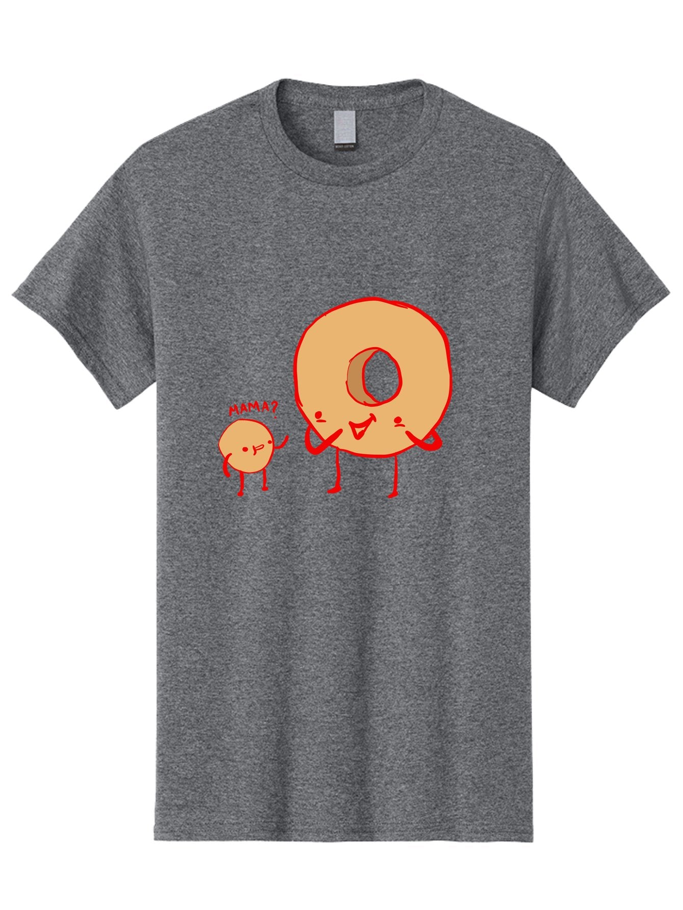 Donut-And-Ball Men'S Graphic Tee, 100% Cotton, Comfortable Casual Summer Wear, Machine Washable, Cartoon Donut, Donut Character, Cute Donut, Child Donut, Mama Donut, Sweet Treat, Funny Illustration, Donut Love, Animated Donut -  Aaa026 27