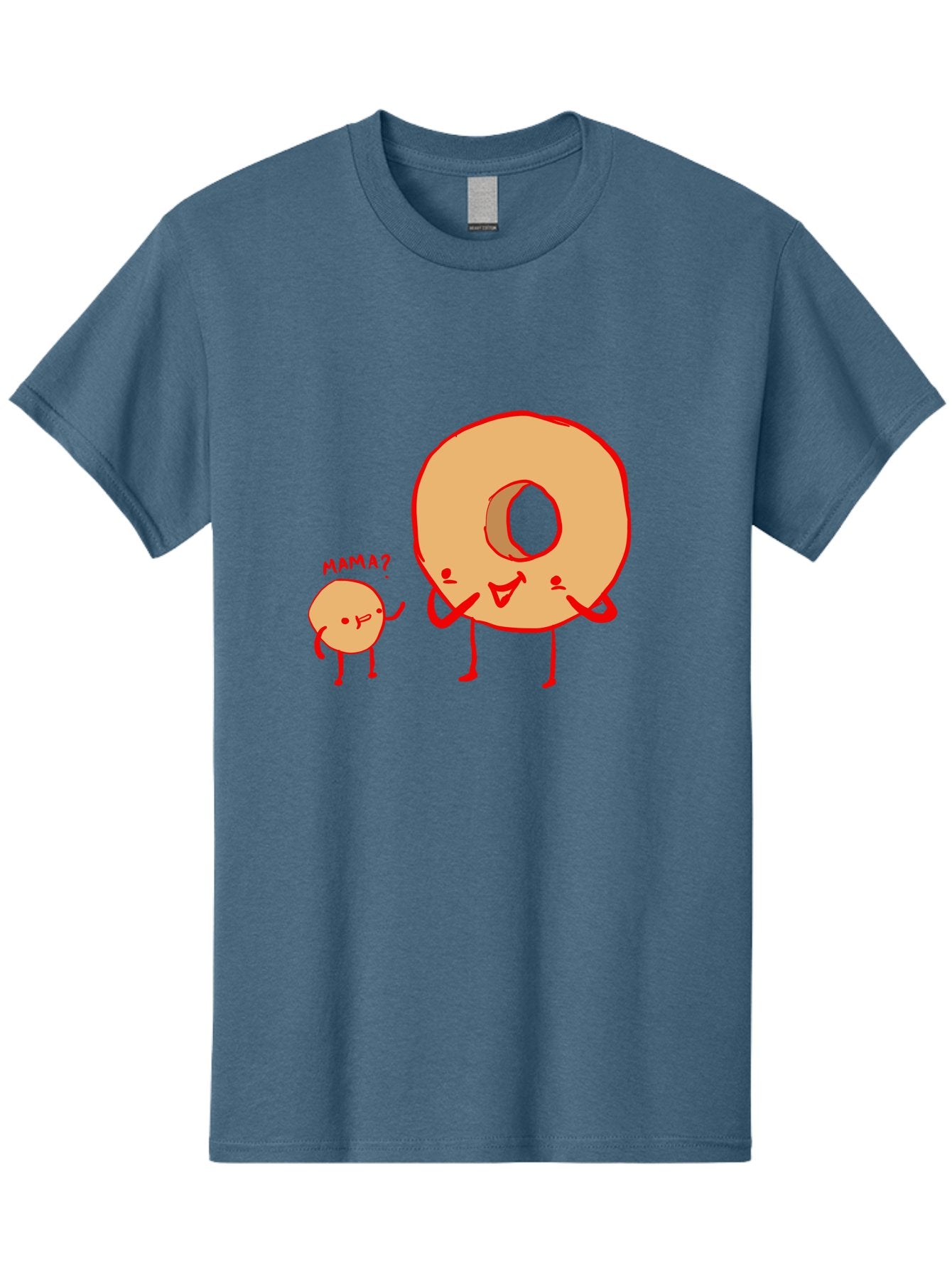 Donut-And-Ball Men'S Graphic Tee, 100% Cotton, Comfortable Casual Summer Wear, Machine Washable, Cartoon Donut, Donut Character, Cute Donut, Child Donut, Mama Donut, Sweet Treat, Funny Illustration, Donut Love, Animated Donut -  Aaa026 3