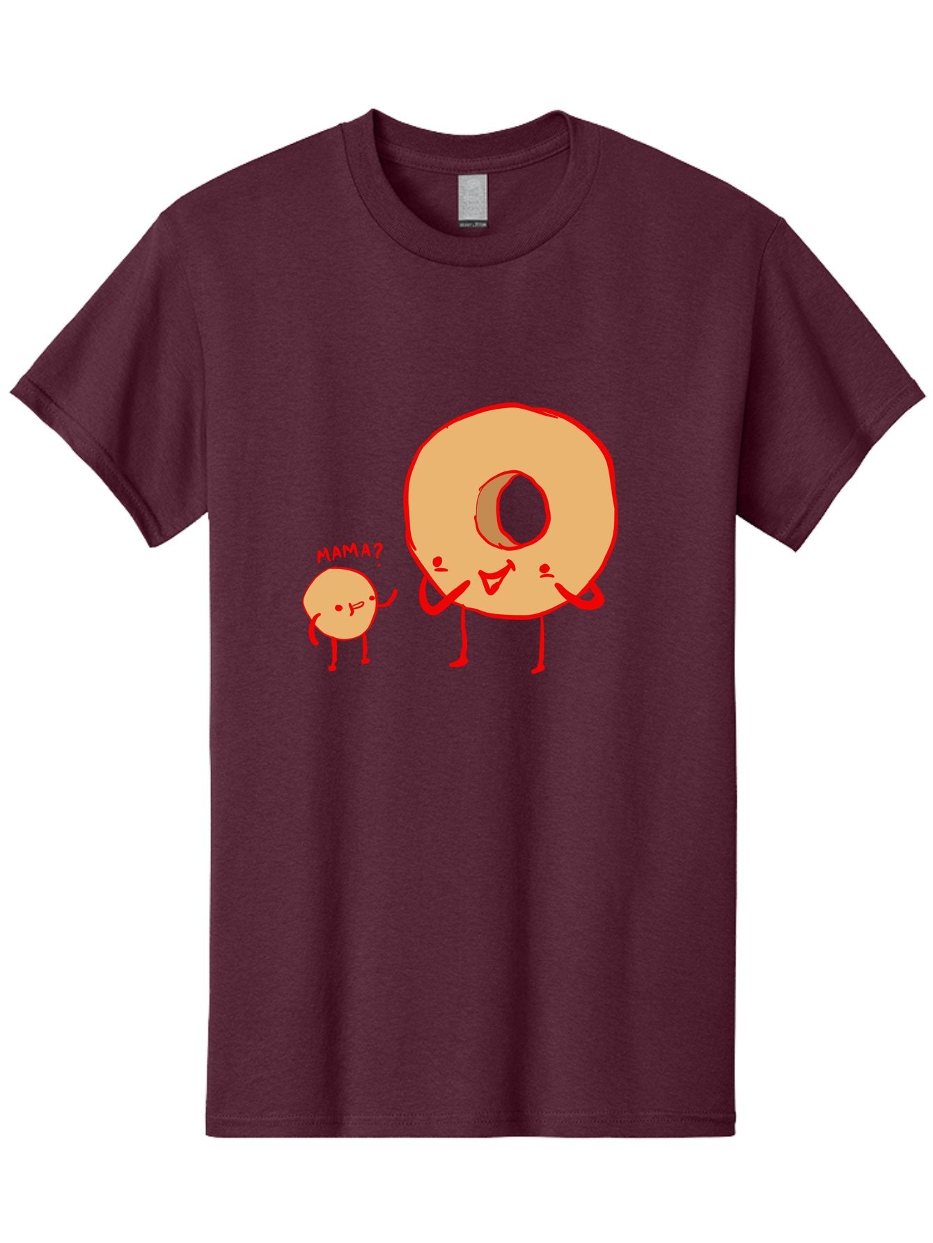 Donut-And-Ball Men'S Graphic Tee, 100% Cotton, Comfortable Casual Summer Wear, Machine Washable, Cartoon Donut, Donut Character, Cute Donut, Child Donut, Mama Donut, Sweet Treat, Funny Illustration, Donut Love, Animated Donut -  Aaa026 23