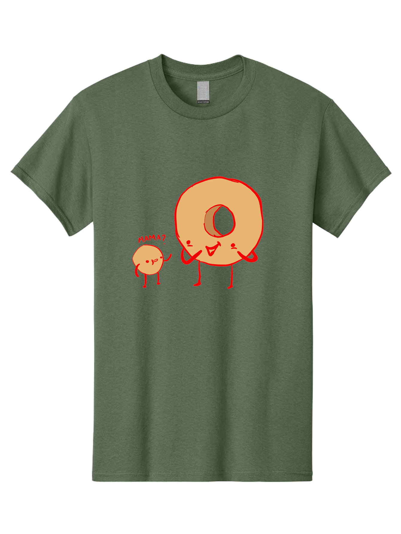 Donut-And-Ball Men'S Graphic Tee, 100% Cotton, Comfortable Casual Summer Wear, Machine Washable, Cartoon Donut, Donut Character, Cute Donut, Child Donut, Mama Donut, Sweet Treat, Funny Illustration, Donut Love, Animated Donut -  Aaa026 25
